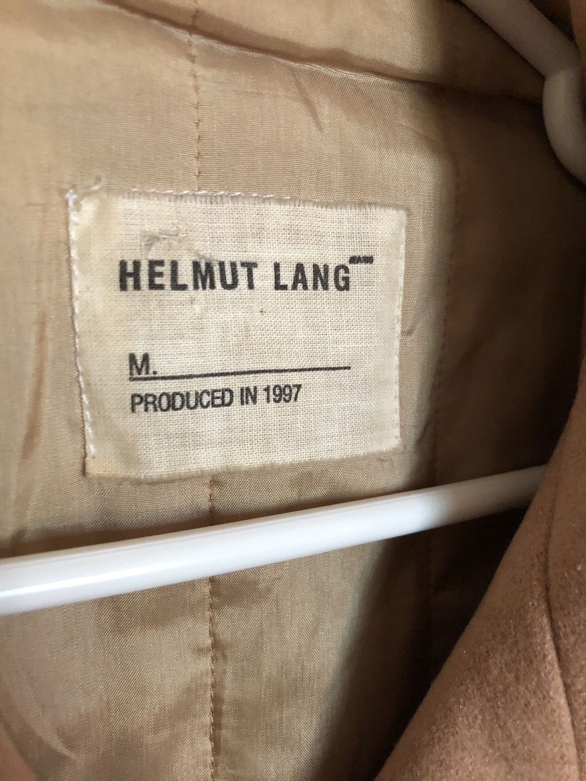 Helmut Lang AW97 Helmut Lang Paint Stripe Tan Peacoat Size US XS / EU 42 / 0 - 2 Thumbnail