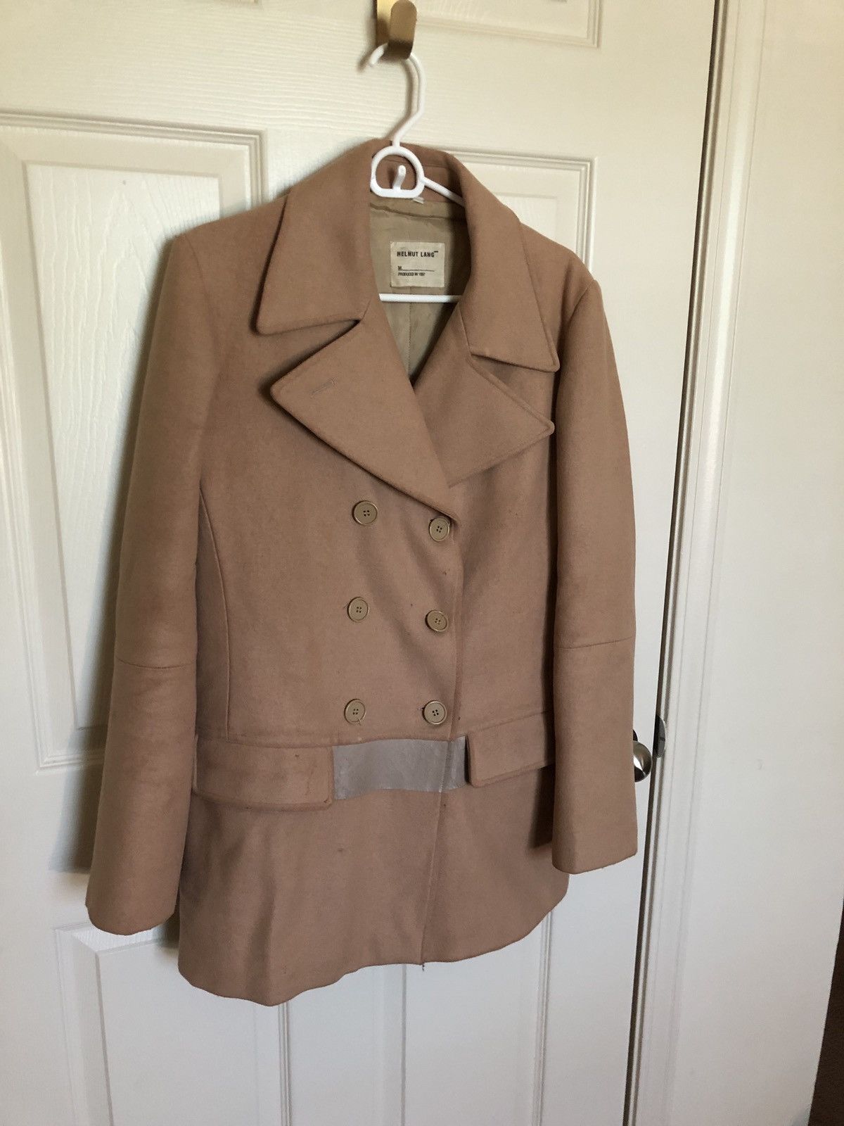 Helmut Lang AW97 Helmut Lang Paint Stripe Tan Peacoat Size US XS / EU 42 / 0 - 1 Thumbnail