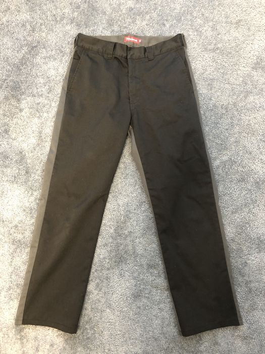 Supreme Supreme Split 2 Tone Work Pants Black Grey SS17 size 30