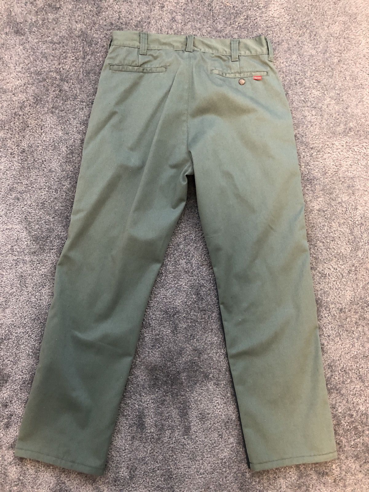 Supreme Supreme Split 2 Tone Work Pants Navy Olive Aqua SS17 Size 