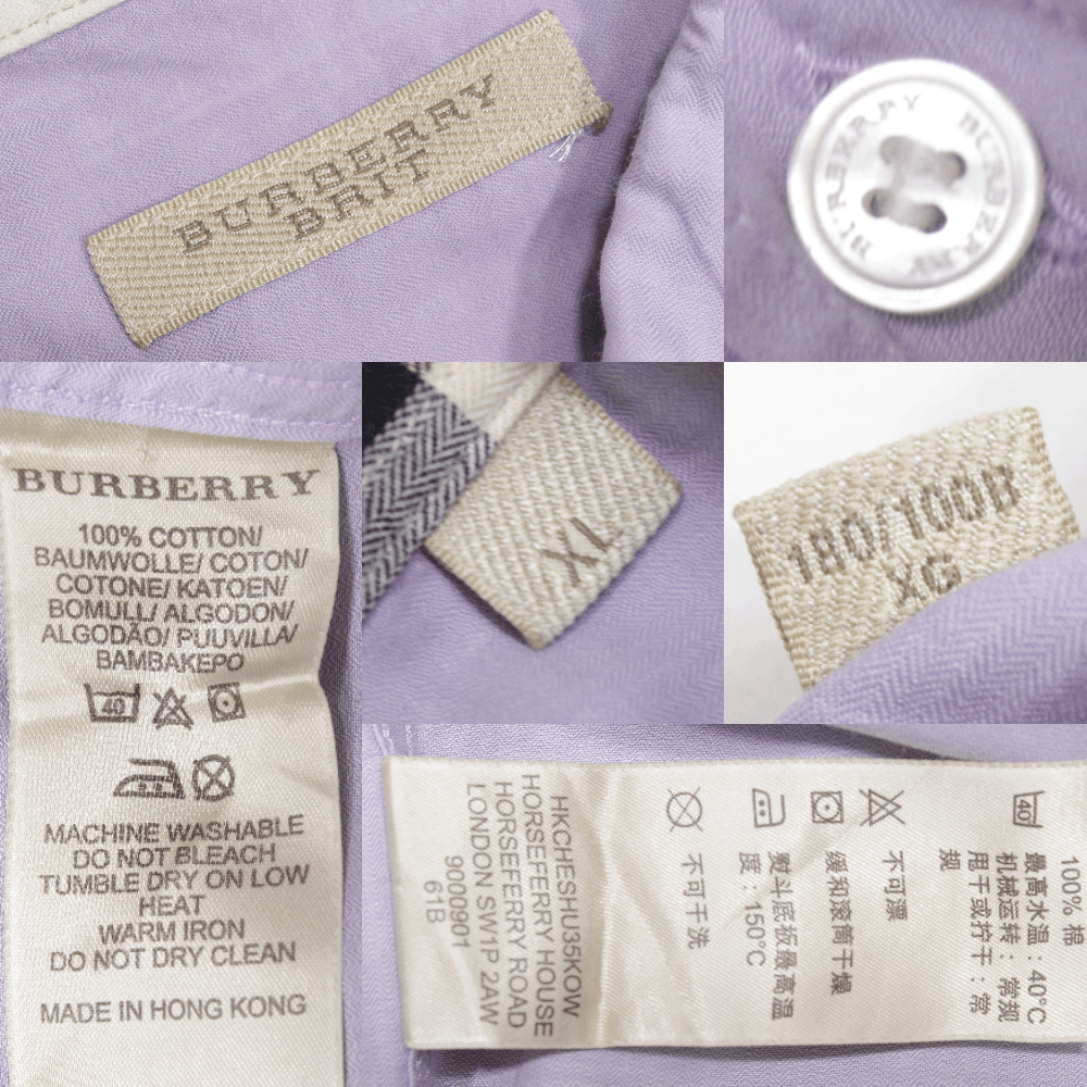 Burberry Brit Nova Check Collar Logo Shirt Size US XL / EU 56 / 4 - 12 Thumbnail