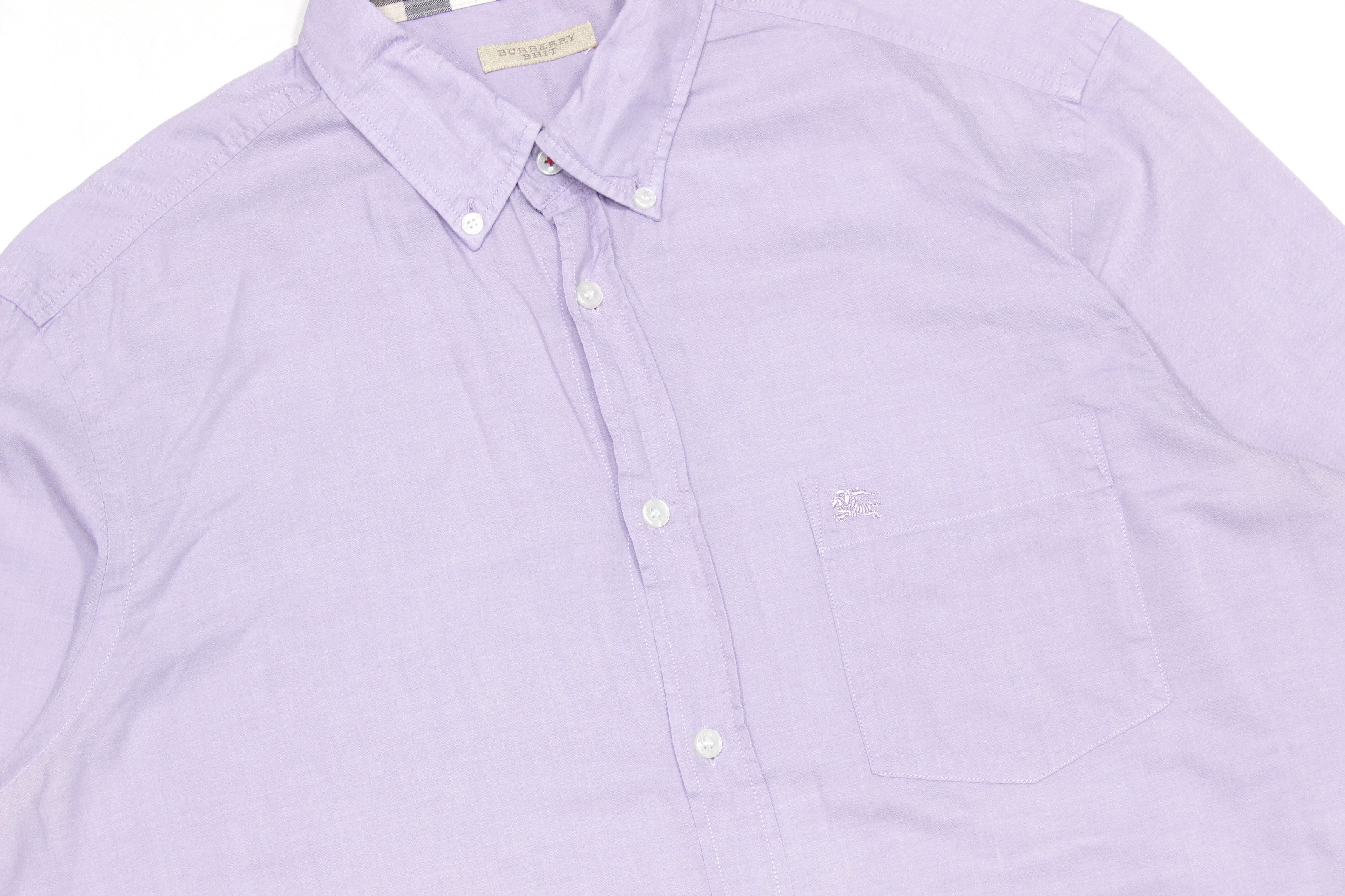 Burberry Brit Nova Check Collar Logo Shirt Size US XL / EU 56 / 4 - 3 Thumbnail