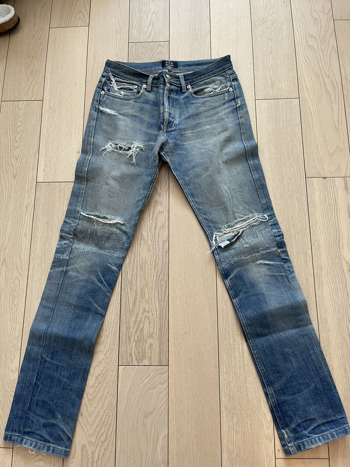 Mens Jeans Apc Butler Jeans Butler Program 10 Yr Old Destroyed Jeans