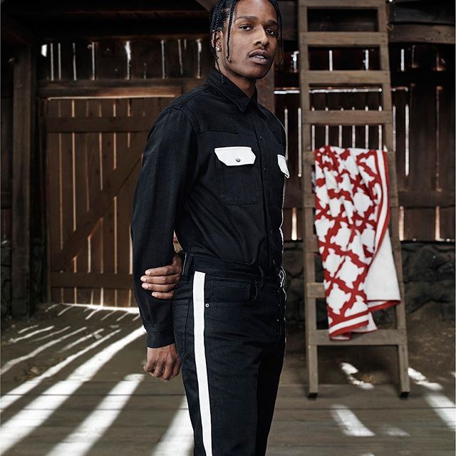 Asap rocky jean jacket calvin cheap klein