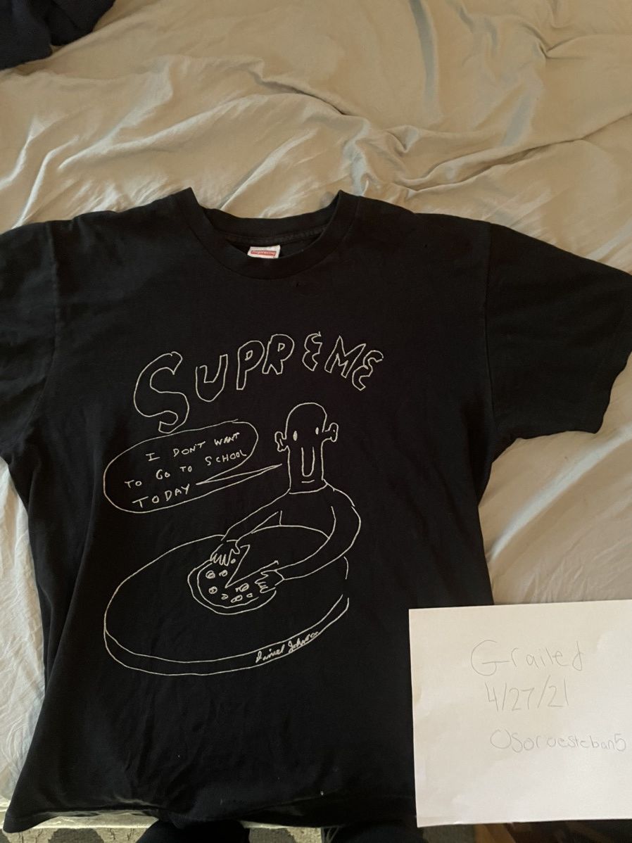 Supreme daniel johnston pizza tee online