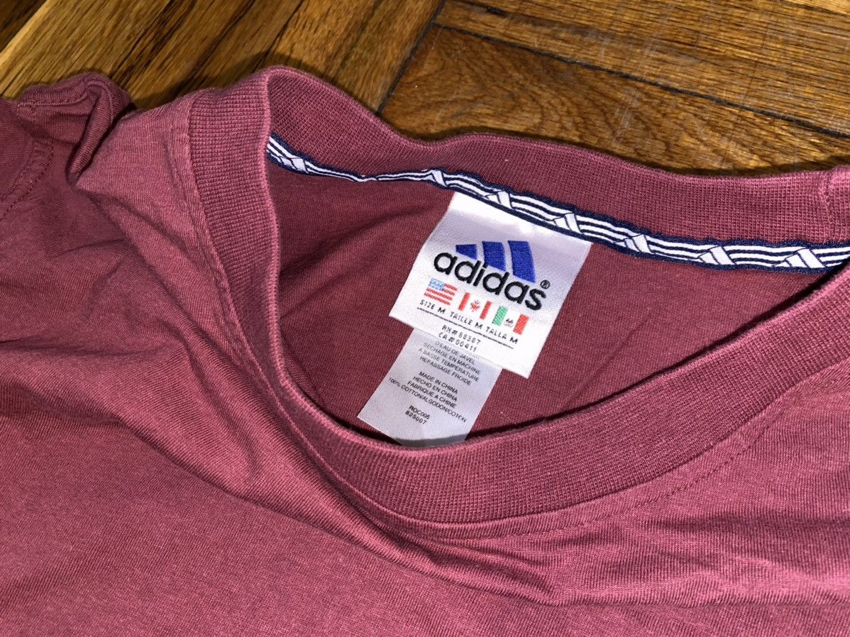 Adidas Adidas Maroon Vintage T-Shirt Size US M / EU 48-50 / 2 - 2 Thumbnail
