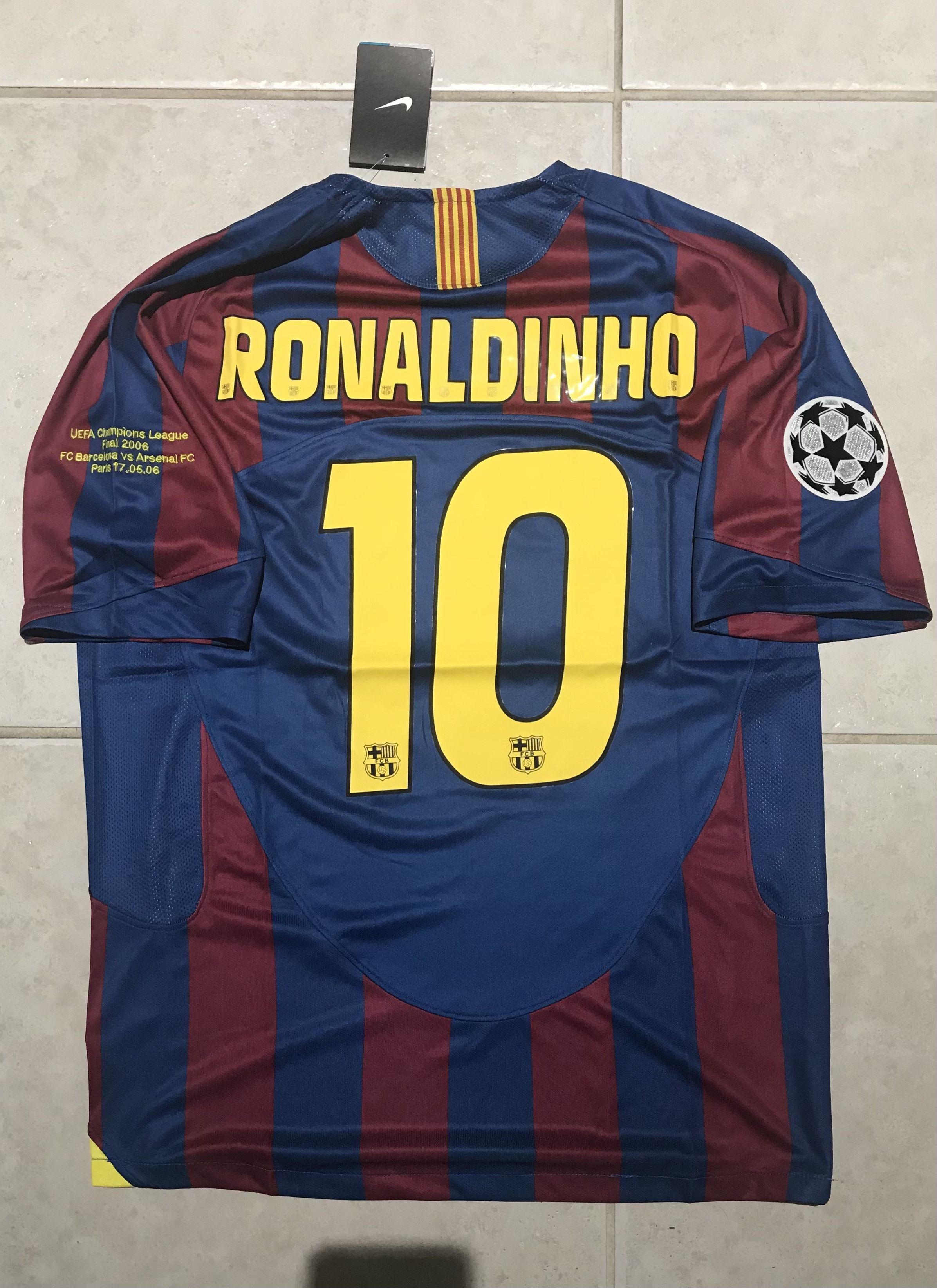 Vintage Ronaldinho barcelona 2006 UCL final jersey | Grailed Vintage Ronaldinho barcelona 2006 UCL final jersey | Grailed