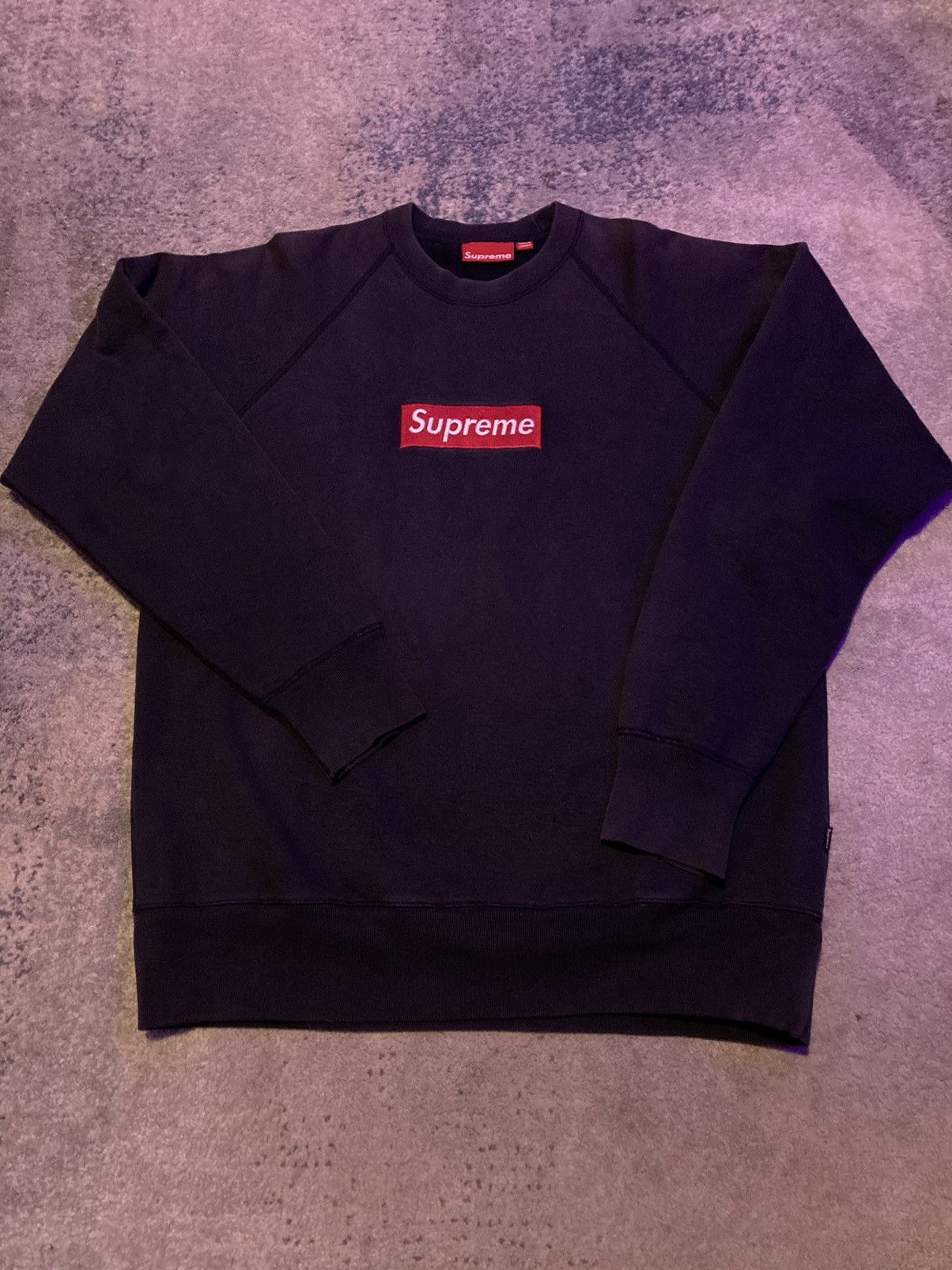 image of Supreme Vintage 2006 Bogo Crewneck in Navy, Men's (Size Large)