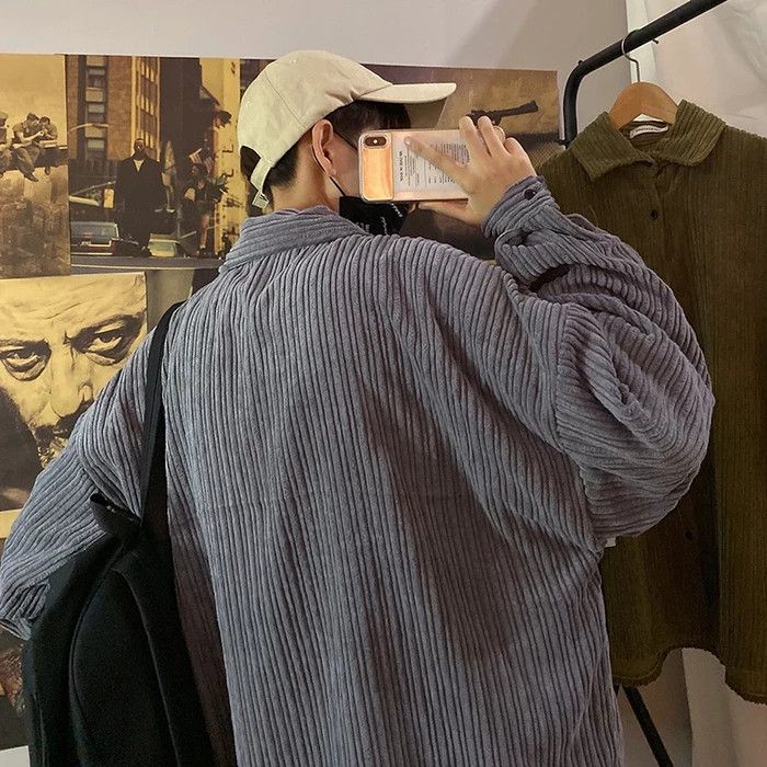 Vintage Gray corduroy jacket Size US L / EU 52-54 / 3 - 2 Thumbnail