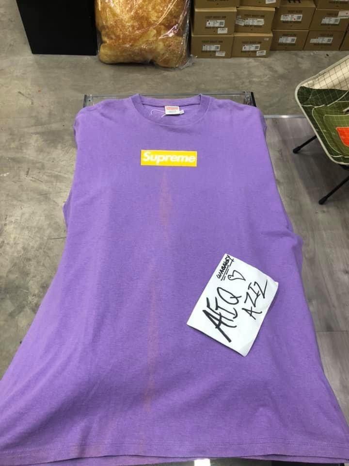 Supreme Supreme Lakers Purple/Yellow Box Logo Tee Size Large | Grailed