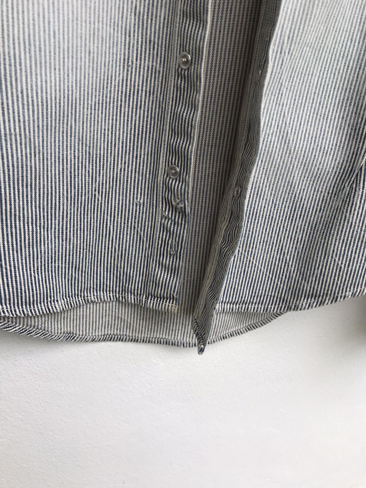 Number (N)ine Camp Collar Snap Button Heavy Cotton Long Sleeve Size US XS / EU 42 / 0 - 22 Thumbnail