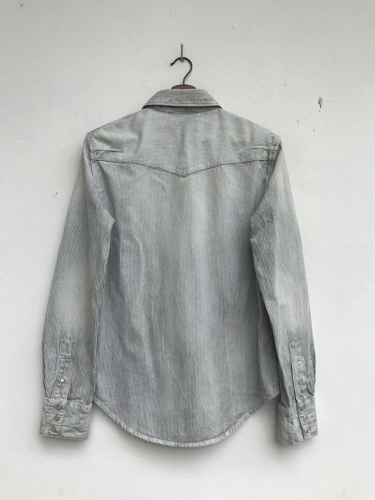 Number (N)ine Camp Collar Snap Button Heavy Cotton Long Sleeve Size US XS / EU 42 / 0 - 4 Thumbnail