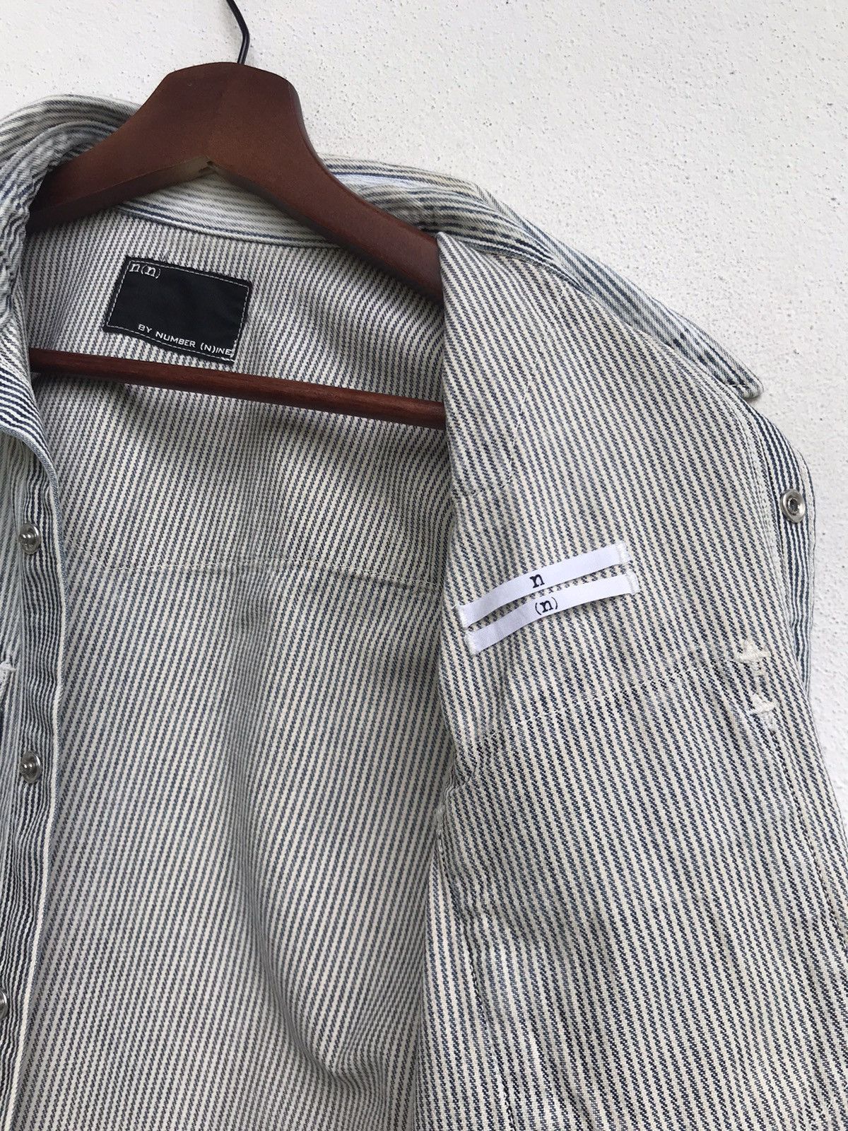 Number (N)ine Camp Collar Snap Button Heavy Cotton Long Sleeve Size US XS / EU 42 / 0 - 19 Thumbnail