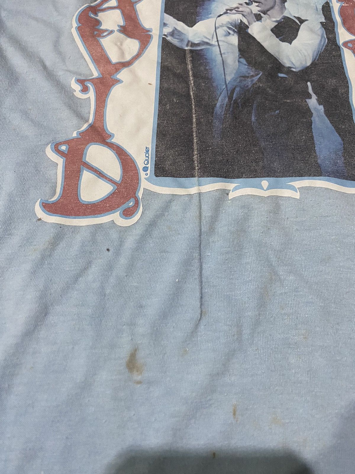 Band Tees vtg 70s DAVID BOWIE 1976 promo iron on shirt new wave punk Size US M / EU 48-50 / 2 - 5 Thumbnail