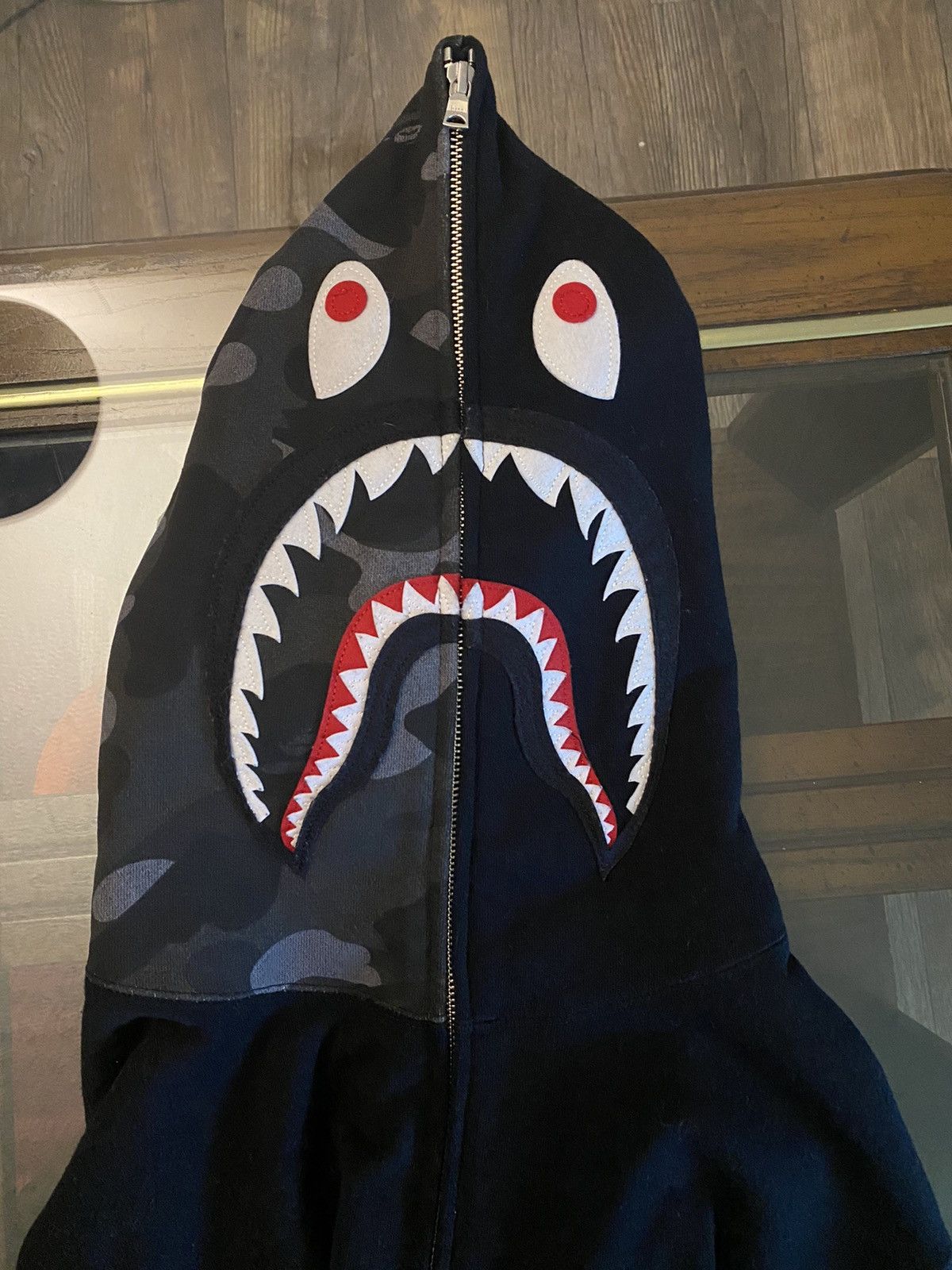 Bape Stampd Bape x Stampd Shark Hoodie LAGM Grailed