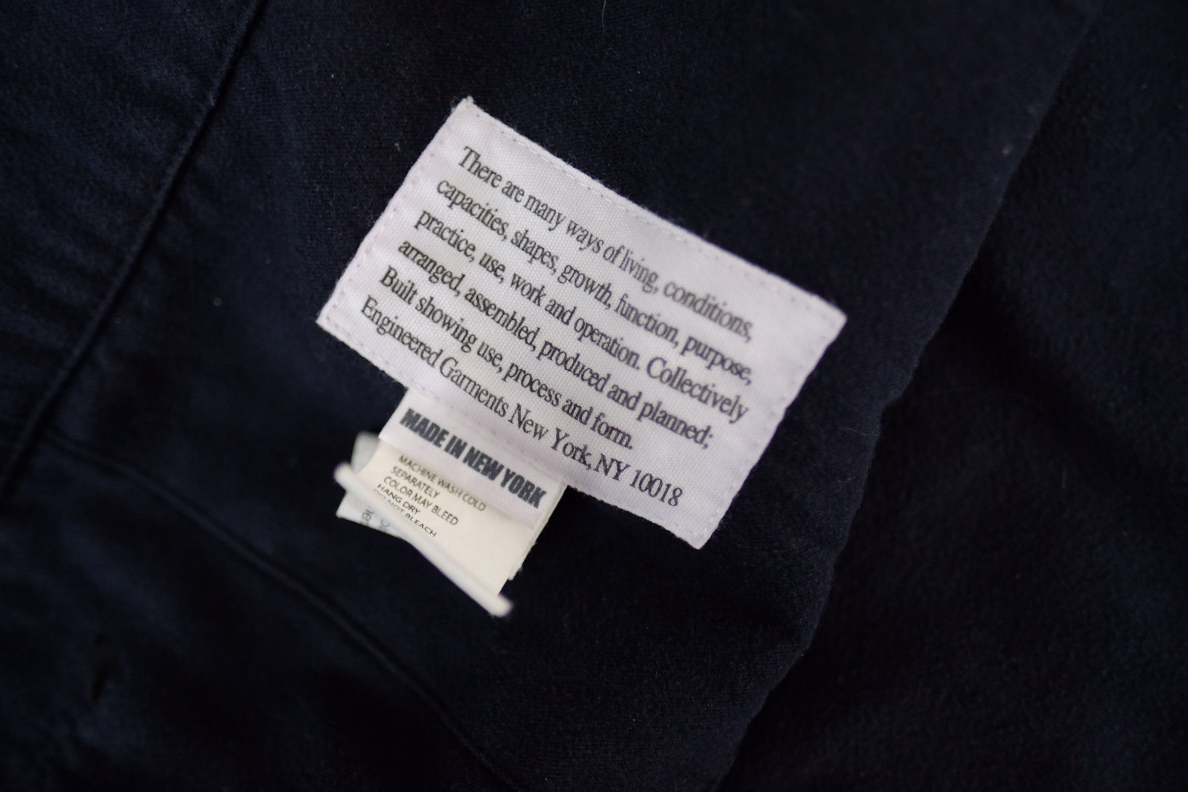 Engineered Garments EG X The Bureau Belfast Navy Blue Moleskin Portview Jacket Size US L / EU 52-54 / 3 - 6 Thumbnail