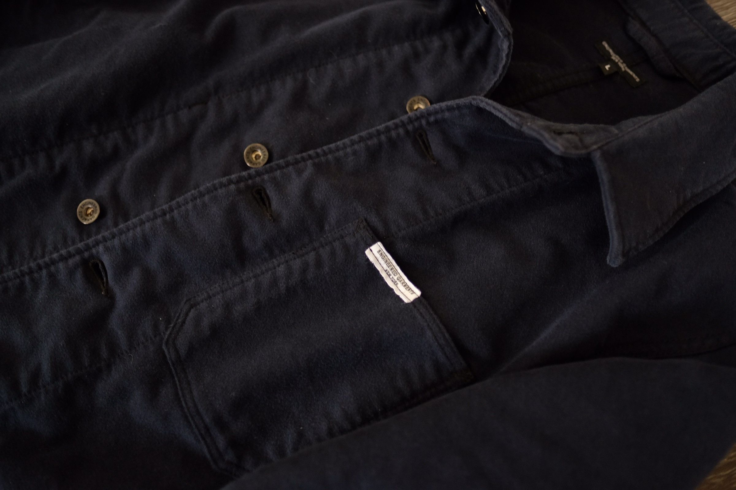 Engineered Garments EG X The Bureau Belfast Navy Blue Moleskin Portview Jacket Size US L / EU 52-54 / 3 - 4 Thumbnail