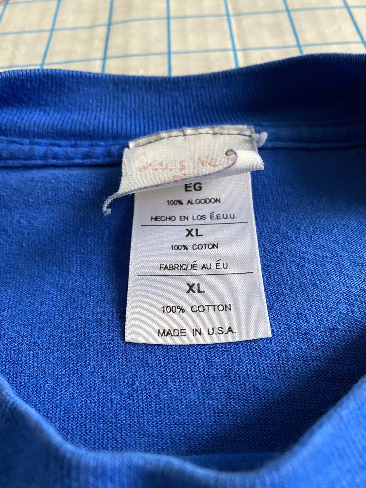 Vintage Vintage Dr Seuss Cat In The Hat Tee Size XL Blue Size US XL / EU 56 / 4 - 8 Thumbnail