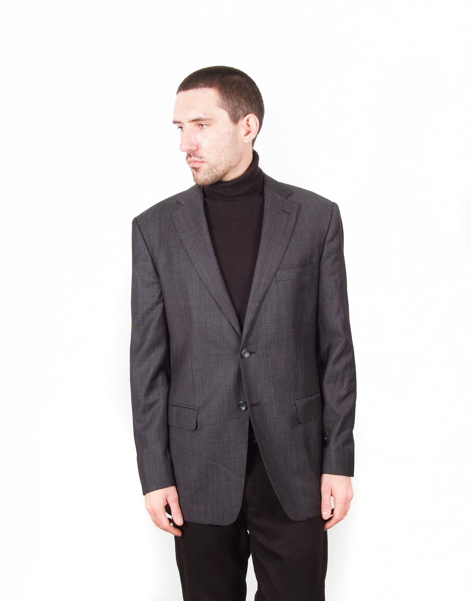 Versace × Versus Versace Versace Flim Fit 2 Buttons Wool Blazer Jacket Size 42R - 1 Thumbnail