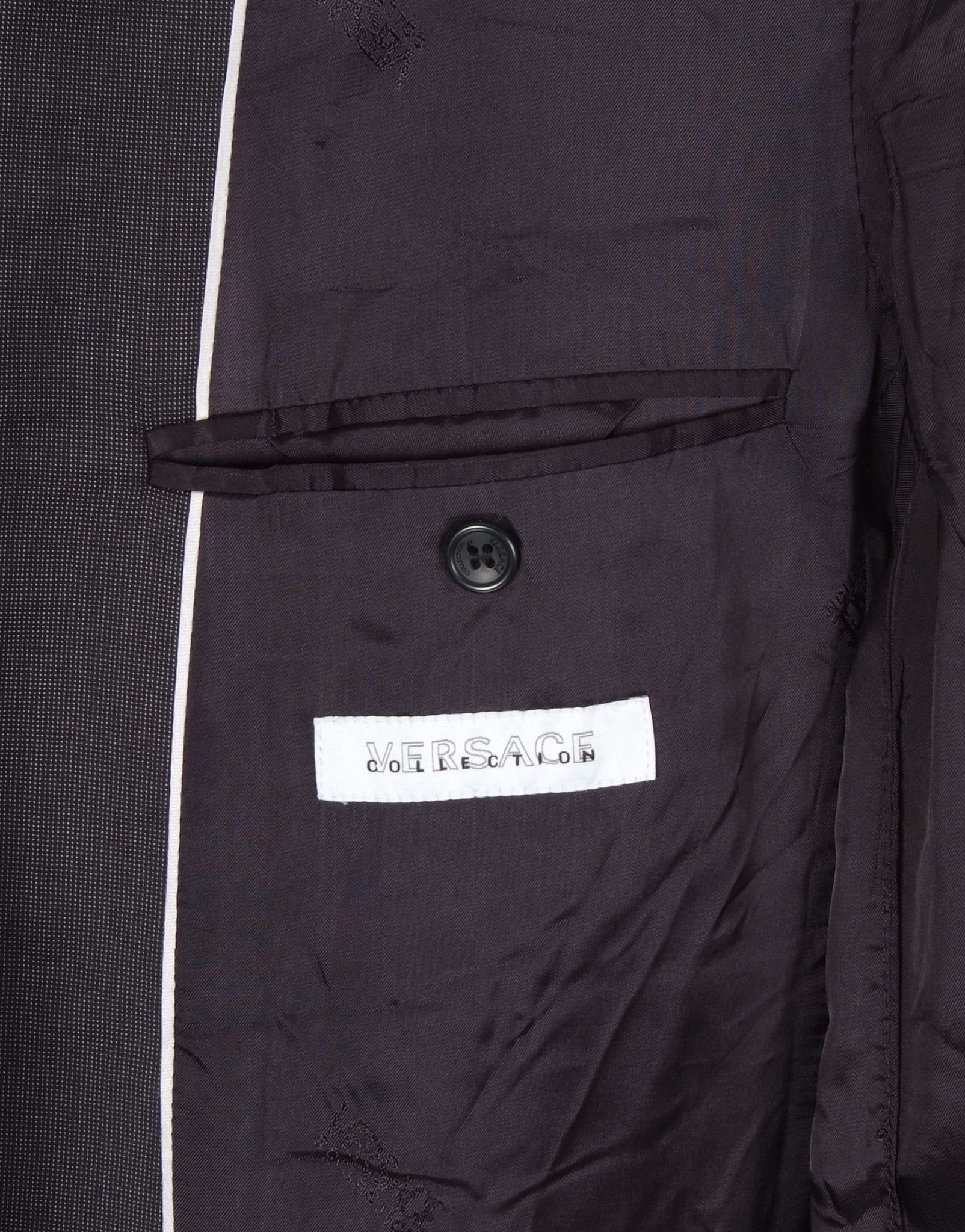 Versace × Versus Versace Versace Flim Fit 2 Buttons Wool Blazer Jacket Size 42R - 8 Thumbnail