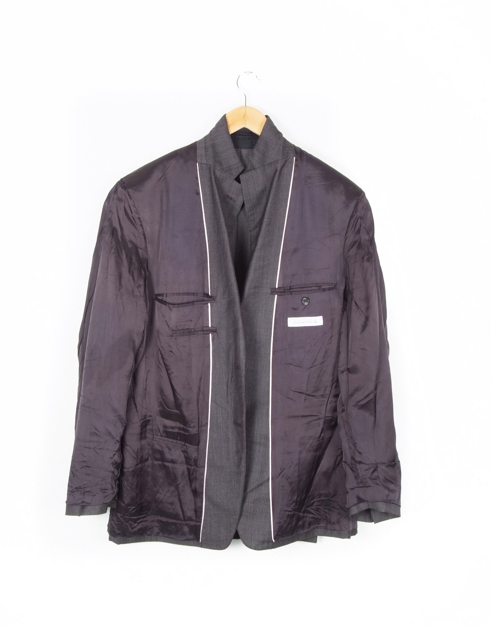 Versace × Versus Versace Versace Flim Fit 2 Buttons Wool Blazer Jacket Size 42R - 4 Thumbnail