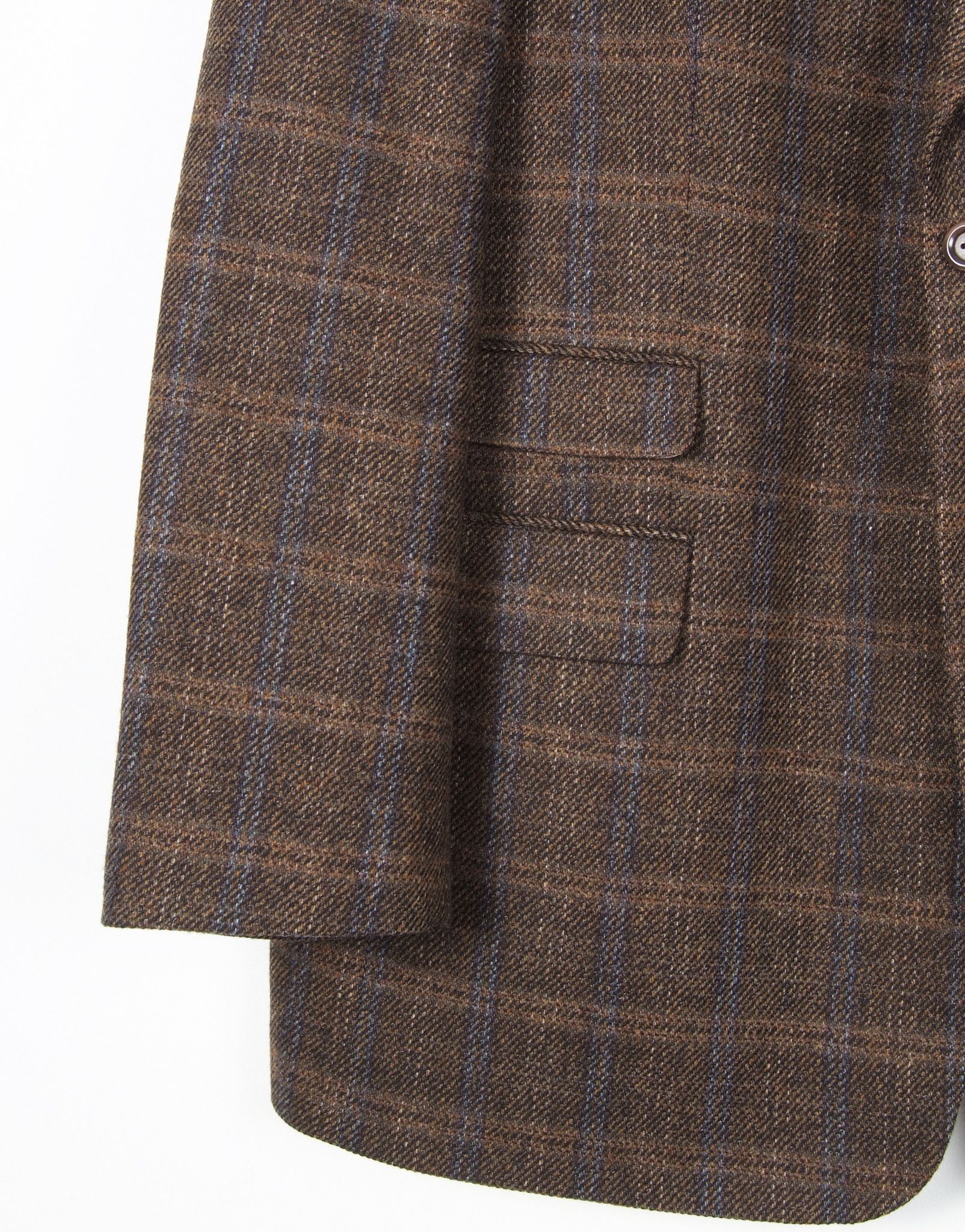 Vintage Vintage Bottoli Checkered Wool Tweed Blazer Size 46R - 4 Thumbnail