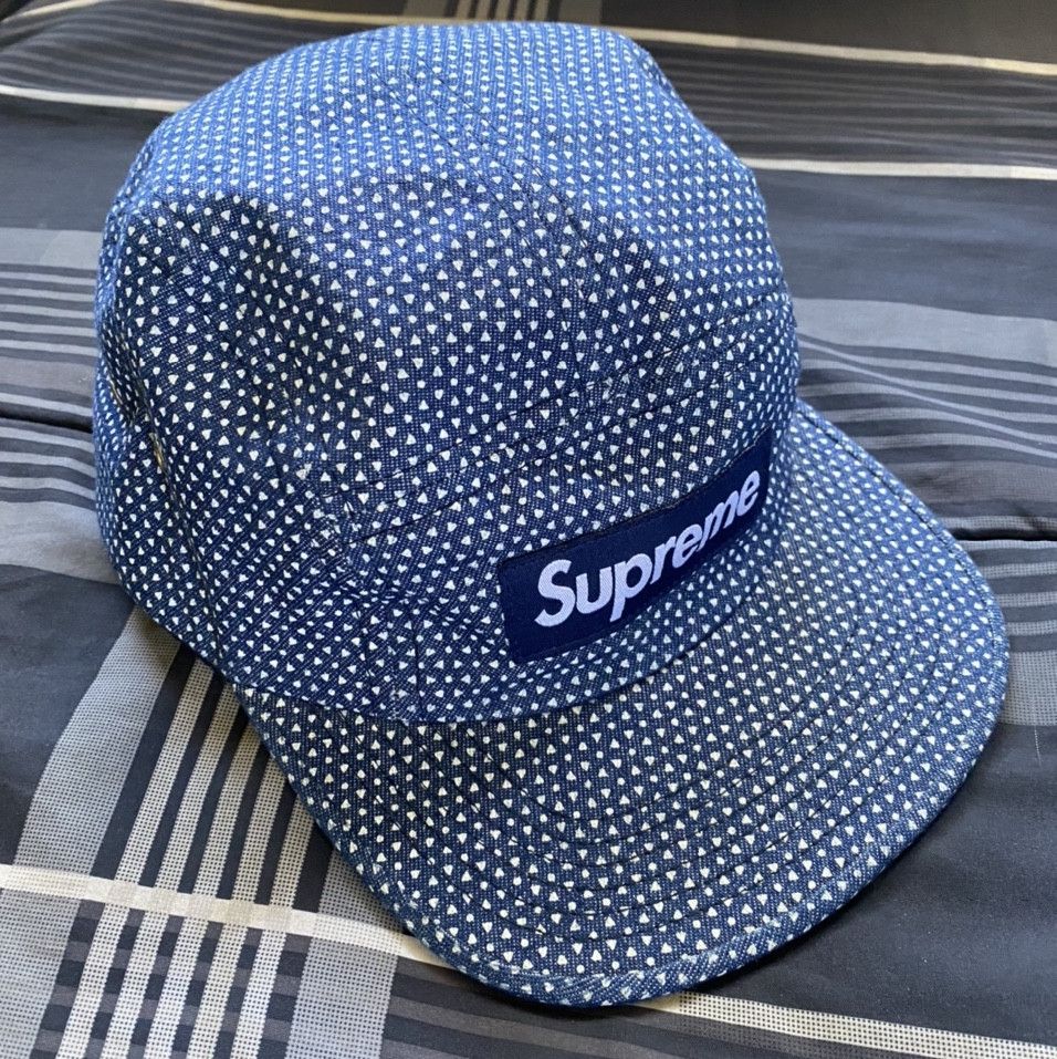Supreme Supreme SS12 Navy Blue Triangle Polka Dot Camp Cap