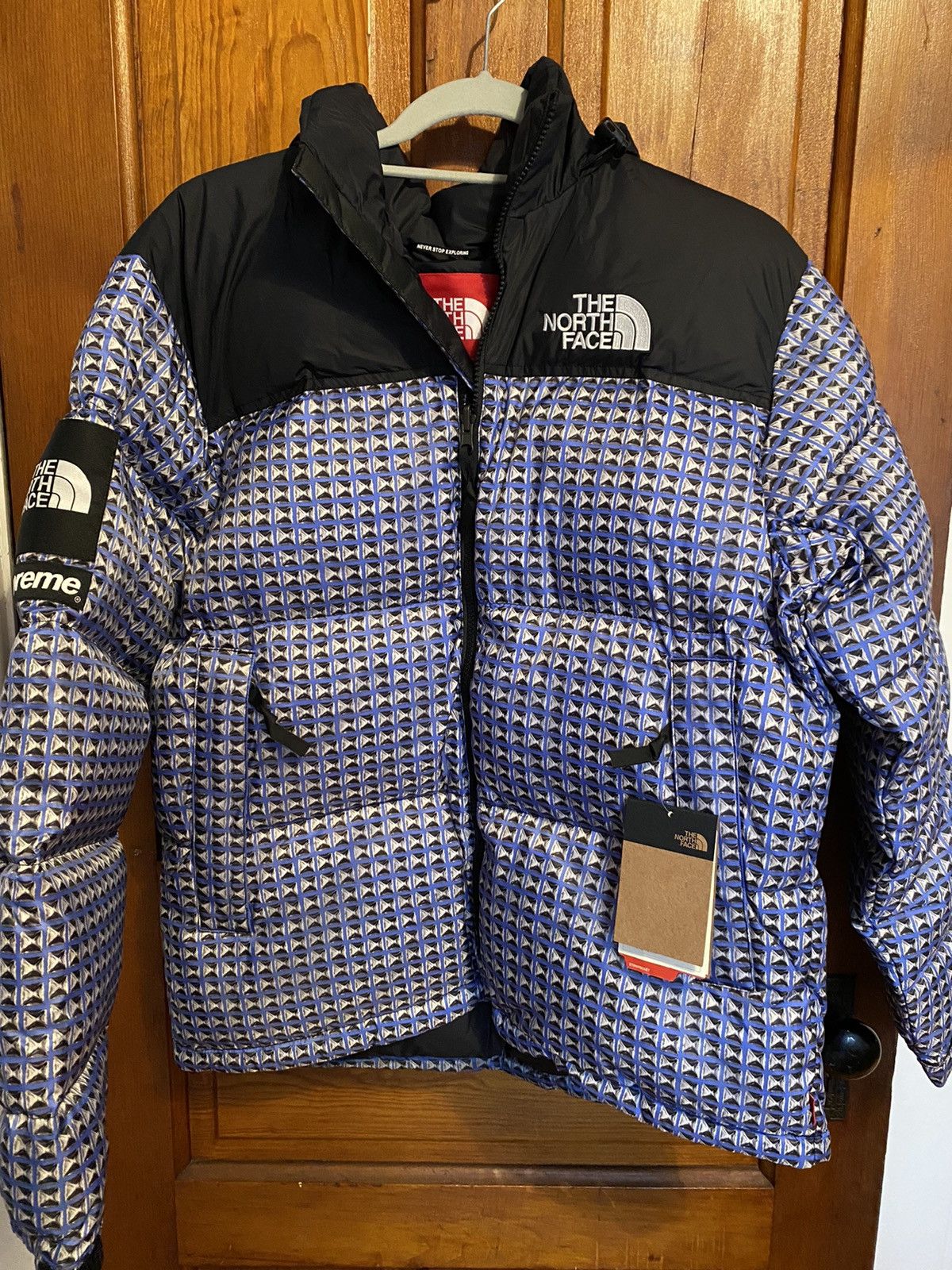 Supreme x The North Face Studded Nuptse Jacket Red Size Small