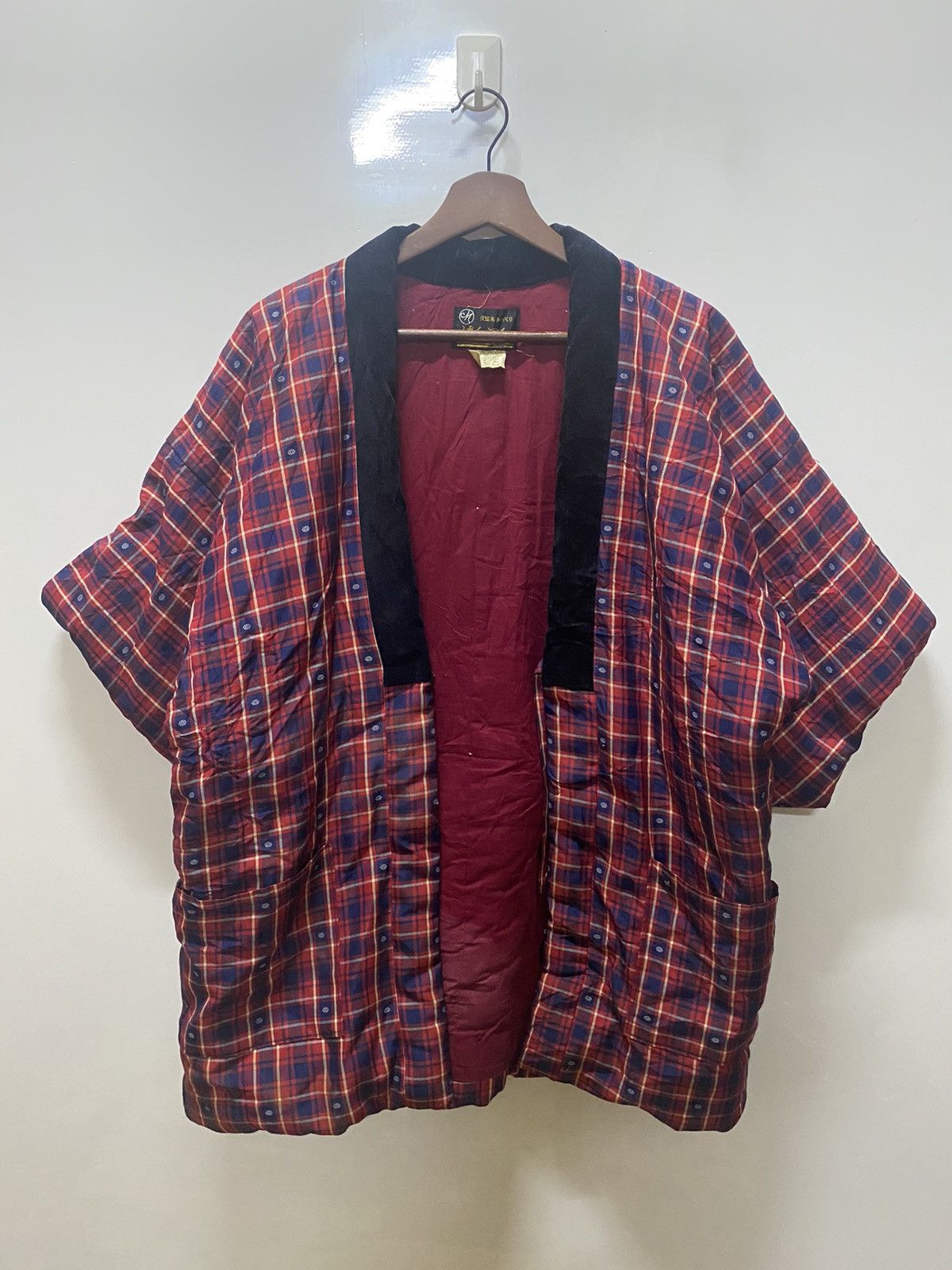 Japanese Brand Vintage 90s ichimatsu checkered tartan padded kimono k6 Size US L / EU 52-54 / 3 - 1 Thumbnail