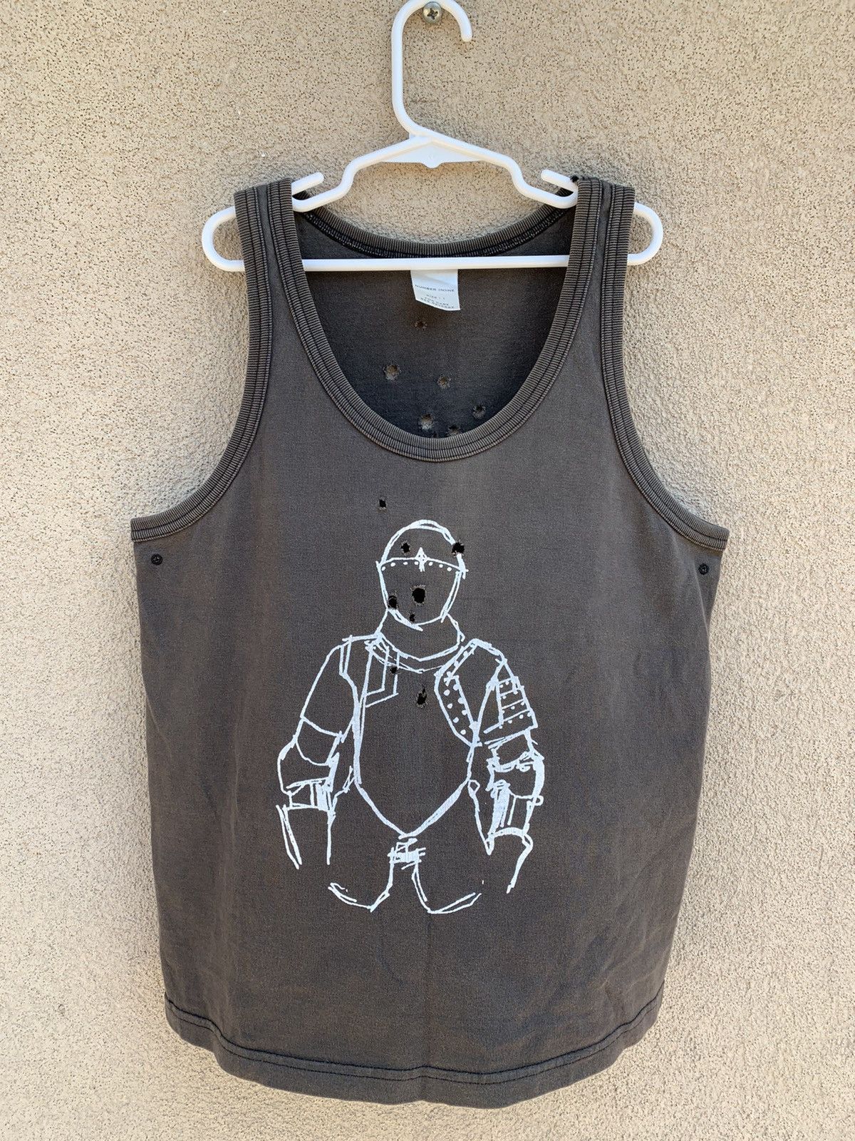 image of Number N Ine Number (N)Ine Knight Tank Top in Black, Men's (Size Small)