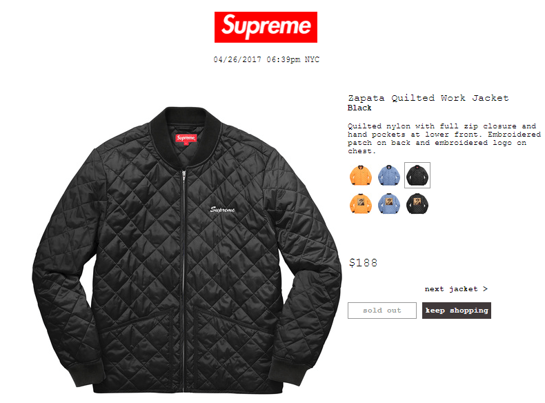 Supreme Zapata Quilted Work Jacket Grailed