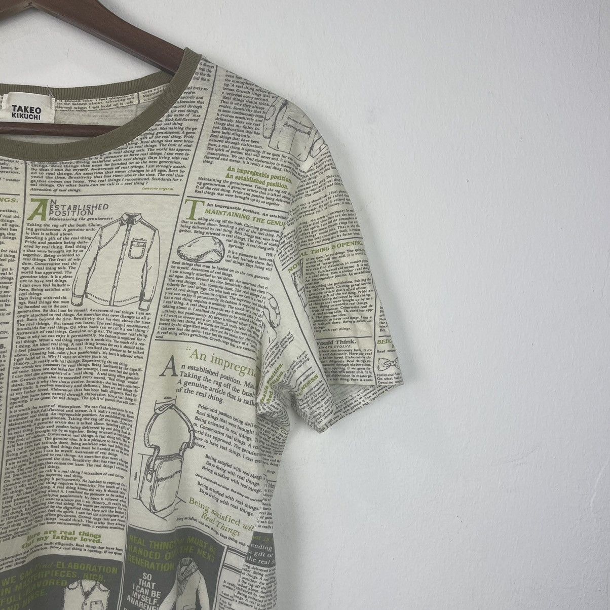 Japanese Brand Takeo Kikuchi Overprint Tee Size US M / EU 48-50 / 2 - 7 Thumbnail