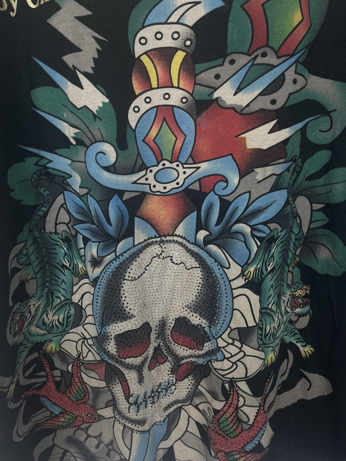 Christian Audigier ed hardy big skull tee Size US XL / EU 56 / 4 - 2 Thumbnail