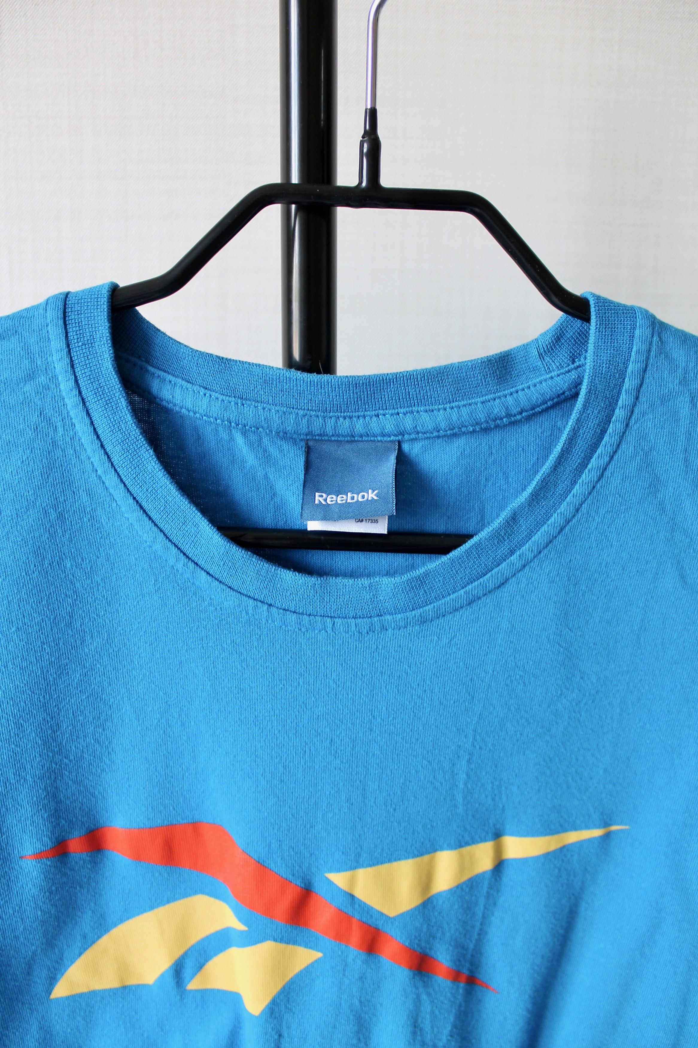 Reebok REEBOK Big LOGO t-shirt Vintage Blue Size US L / EU 52-54 / 3 - 3 Thumbnail