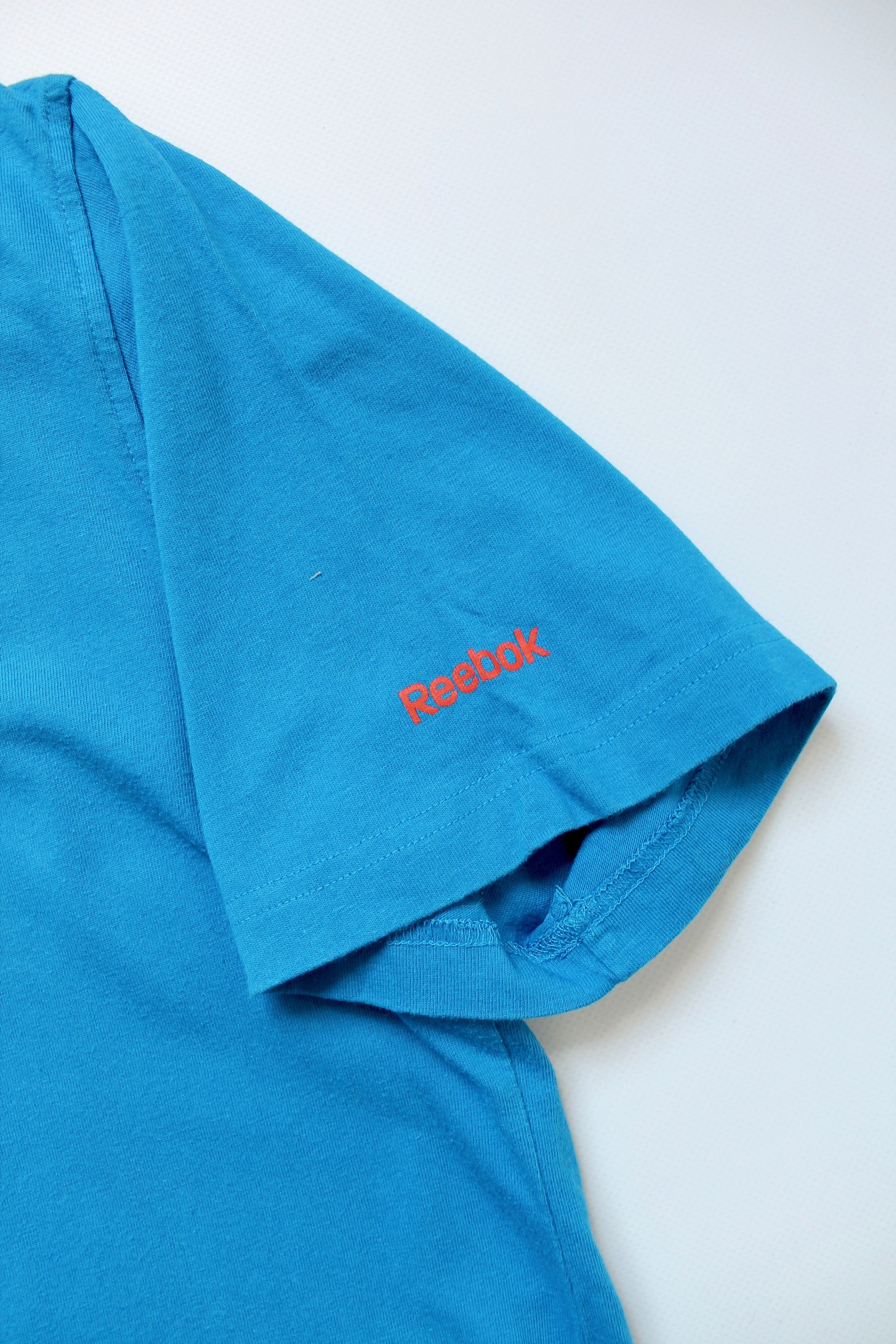 Reebok REEBOK Big LOGO t-shirt Vintage Blue Size US L / EU 52-54 / 3 - 8 Thumbnail