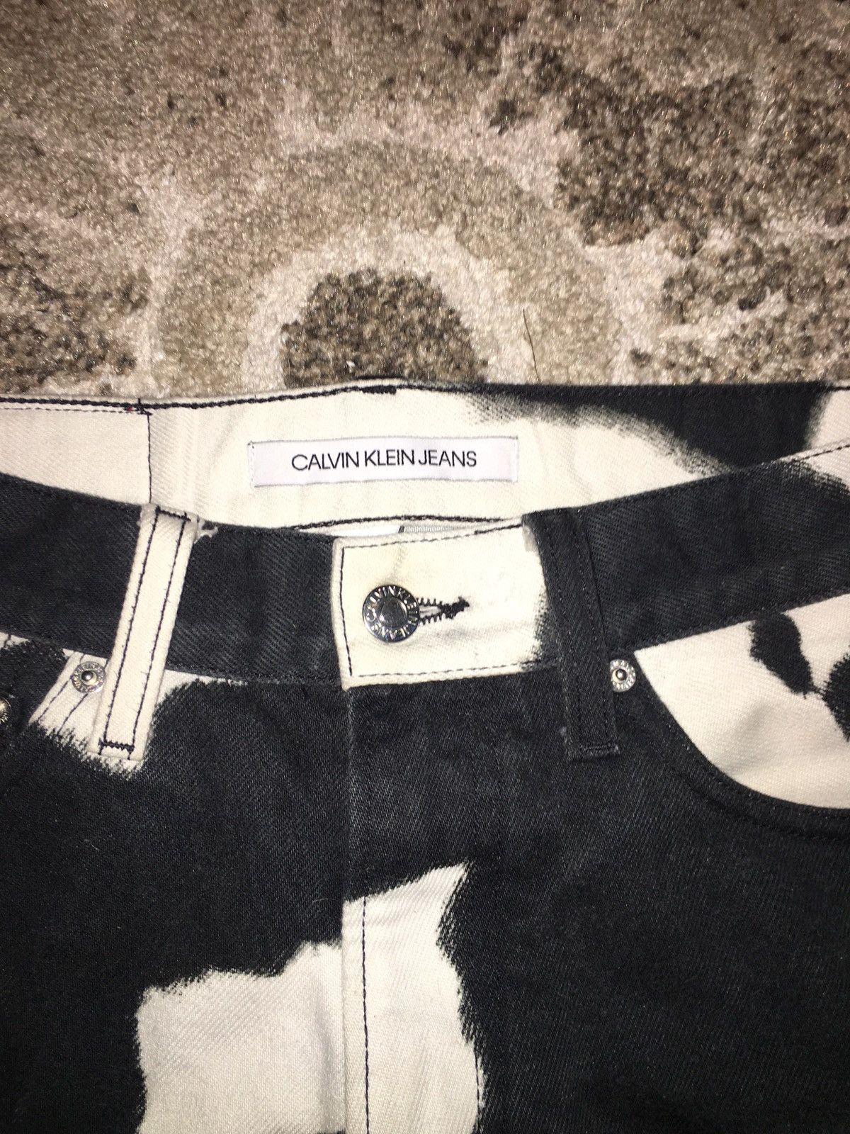 Calvin Klein 205W39NYC Raf Simons Calvin Klein x Raf Simons Cow print jeans Grailed