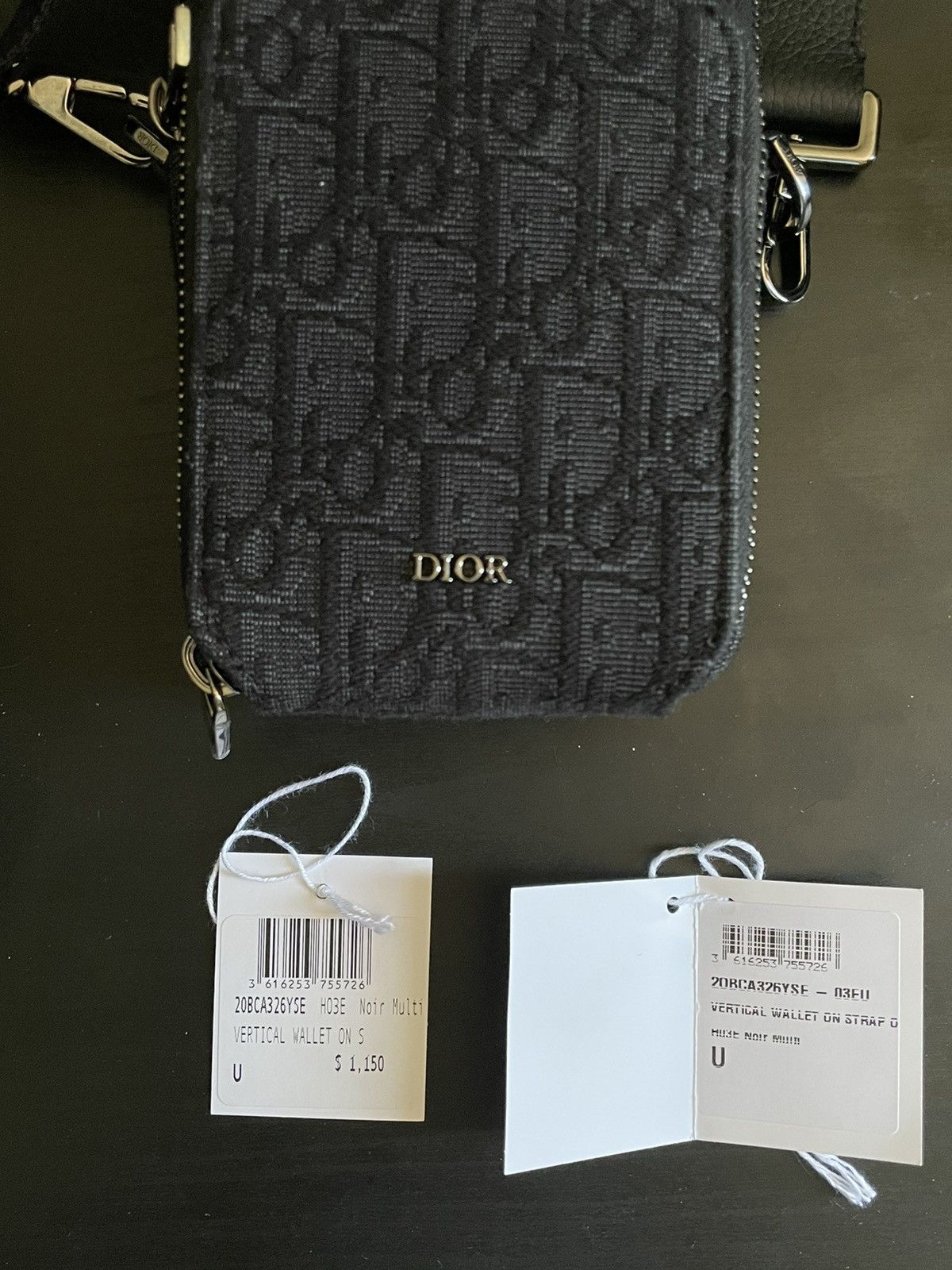 Dior Dior Black Oblique Crossbody Bag Pouch Size ONE SIZE - 4 Thumbnail