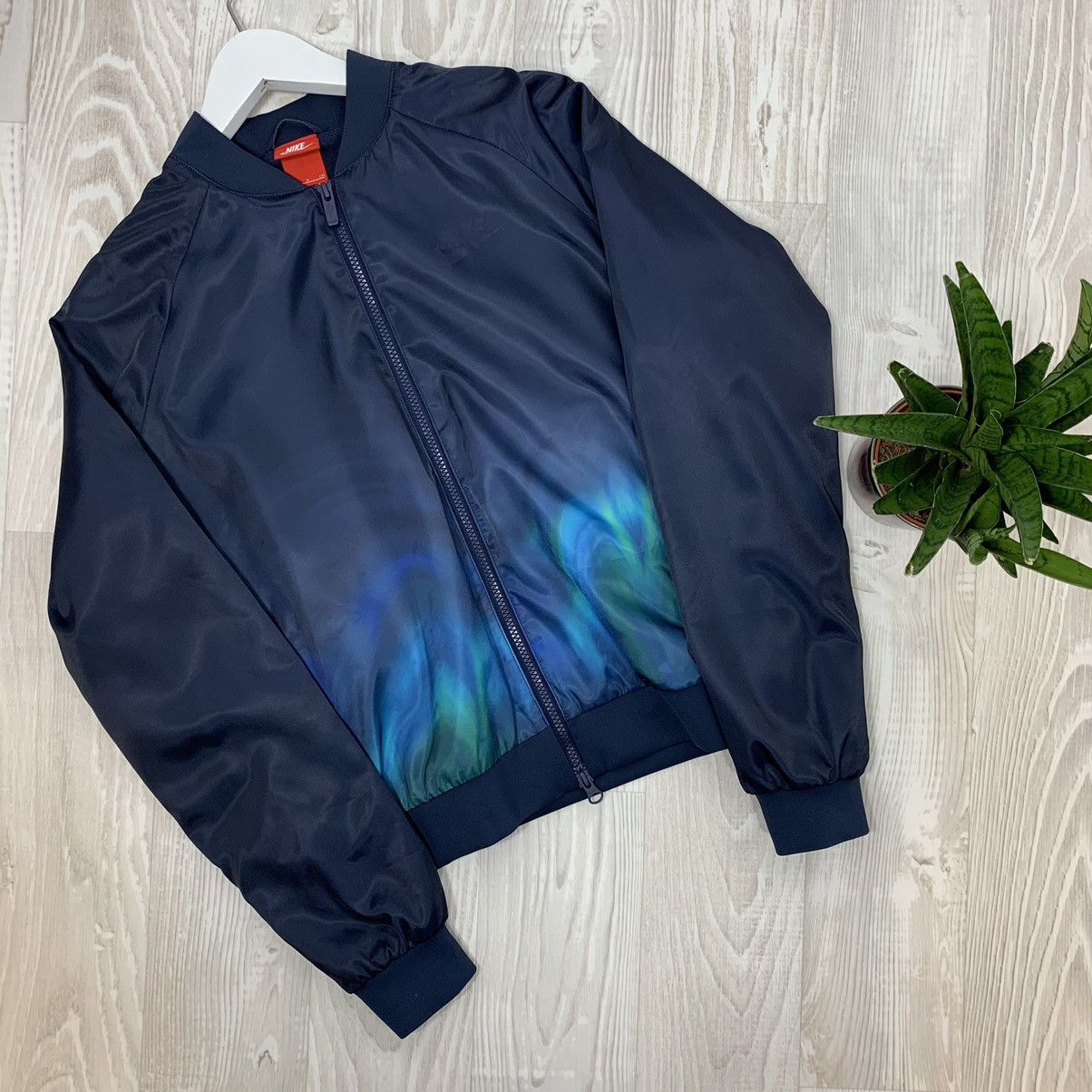 Nike Nike Navy Blue Dyed Light Bomber Jacket Size US S / EU 44-46 / 1 - 1 Thumbnail