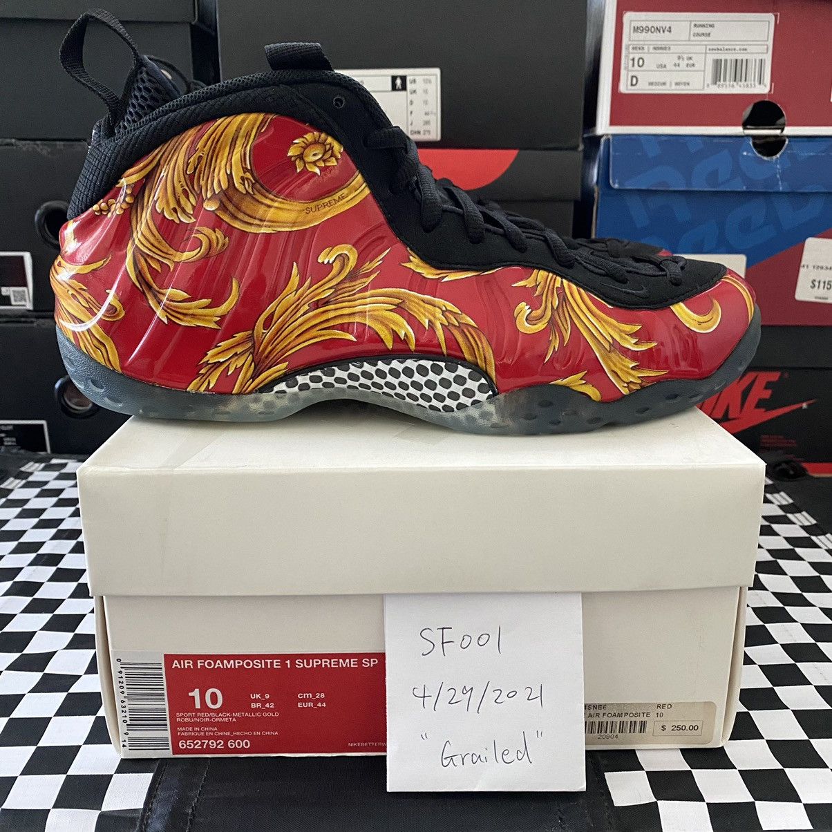 Nike Supreme x Air Foamposite One SP 'Red