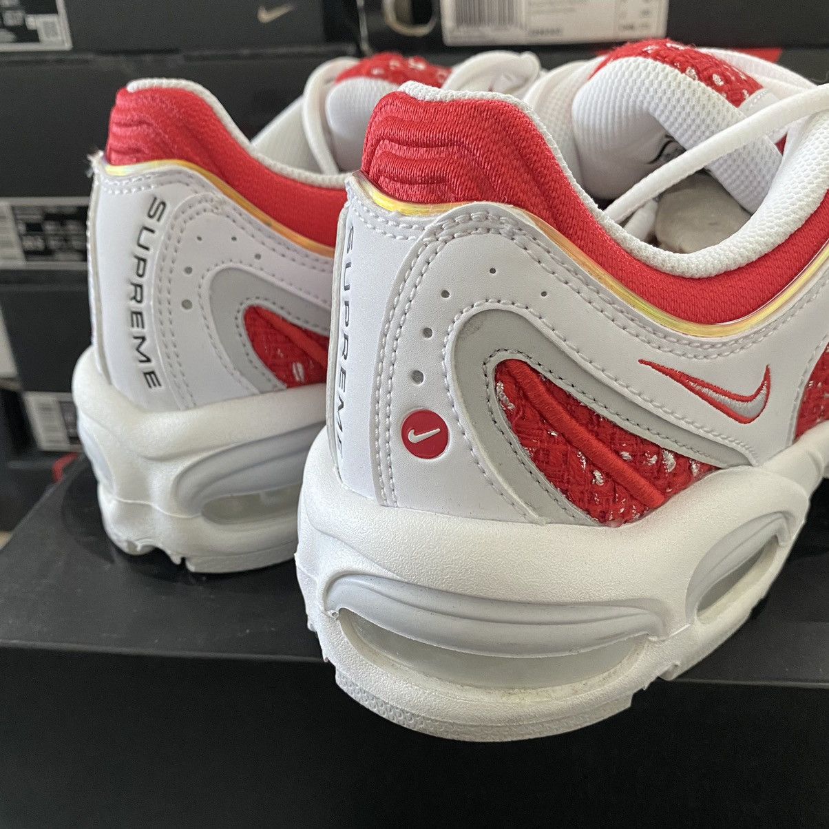 Used Supreme x Nike Air Max Tailwind White 2019 Size 10