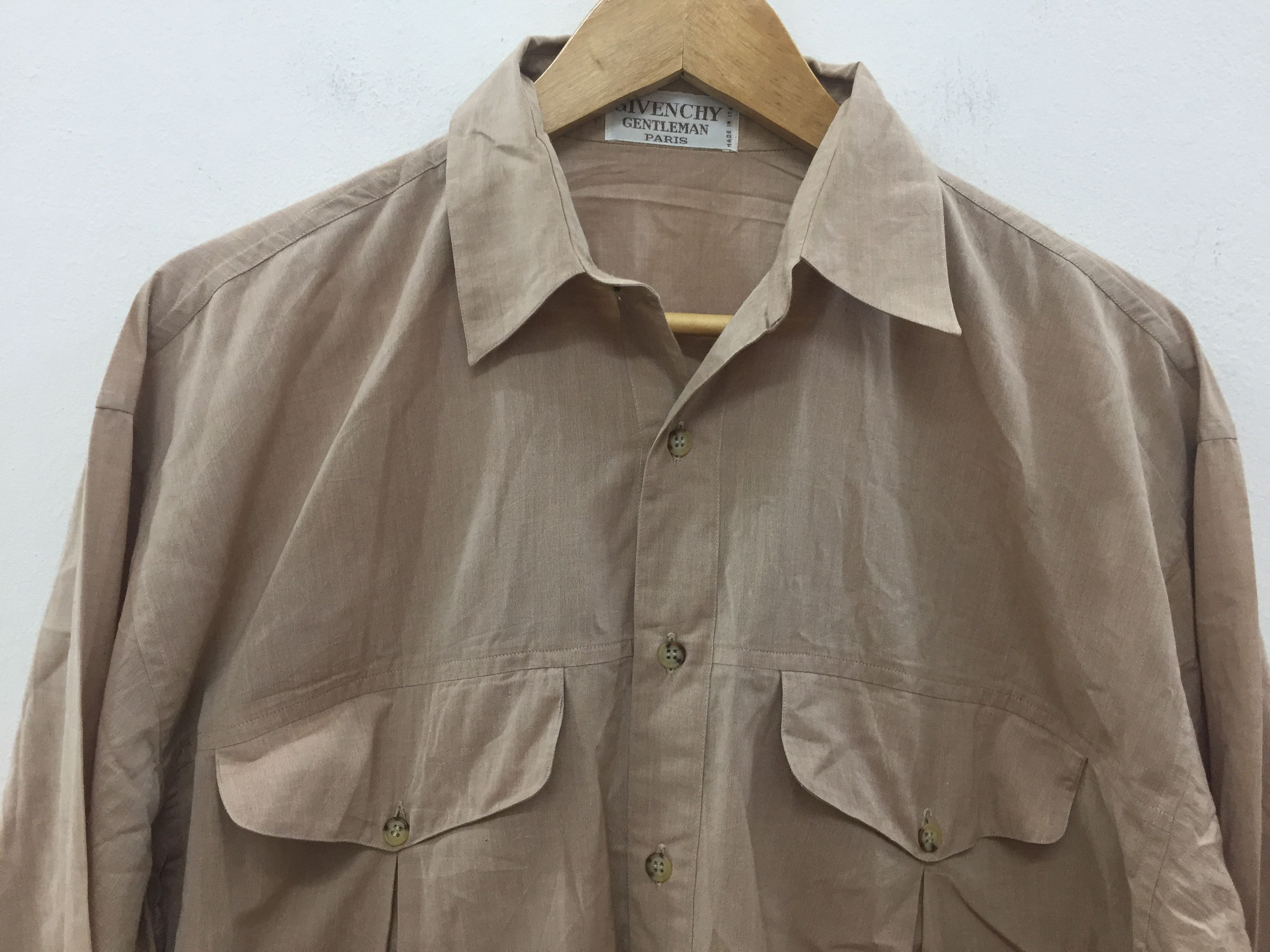 Givenchy hidden pocket Silk Cotton Button up Size US L / EU 52-54 / 3 - 3 Thumbnail