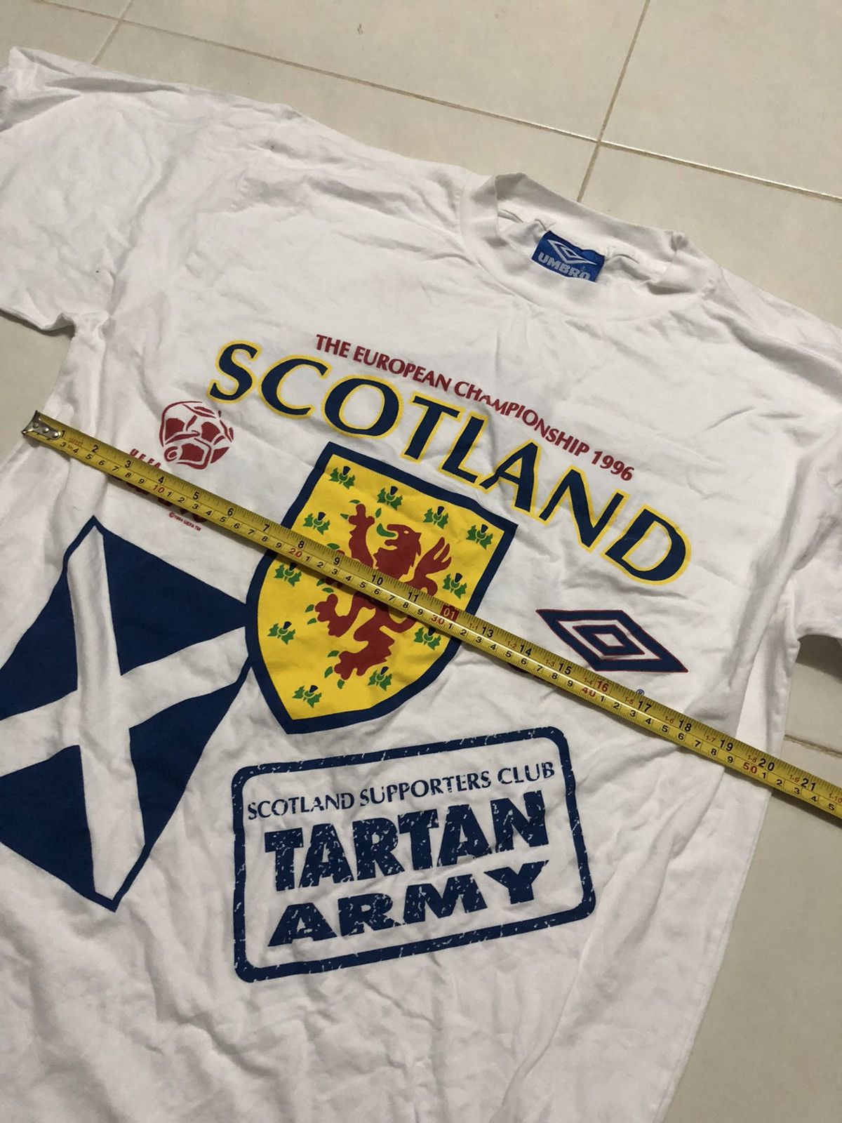 Umbro × Vintage Vintage 1994 Ueropean Championship Scotland Umbro T-Shirt Size US M / EU 48-50 / 2 - 6 Thumbnail