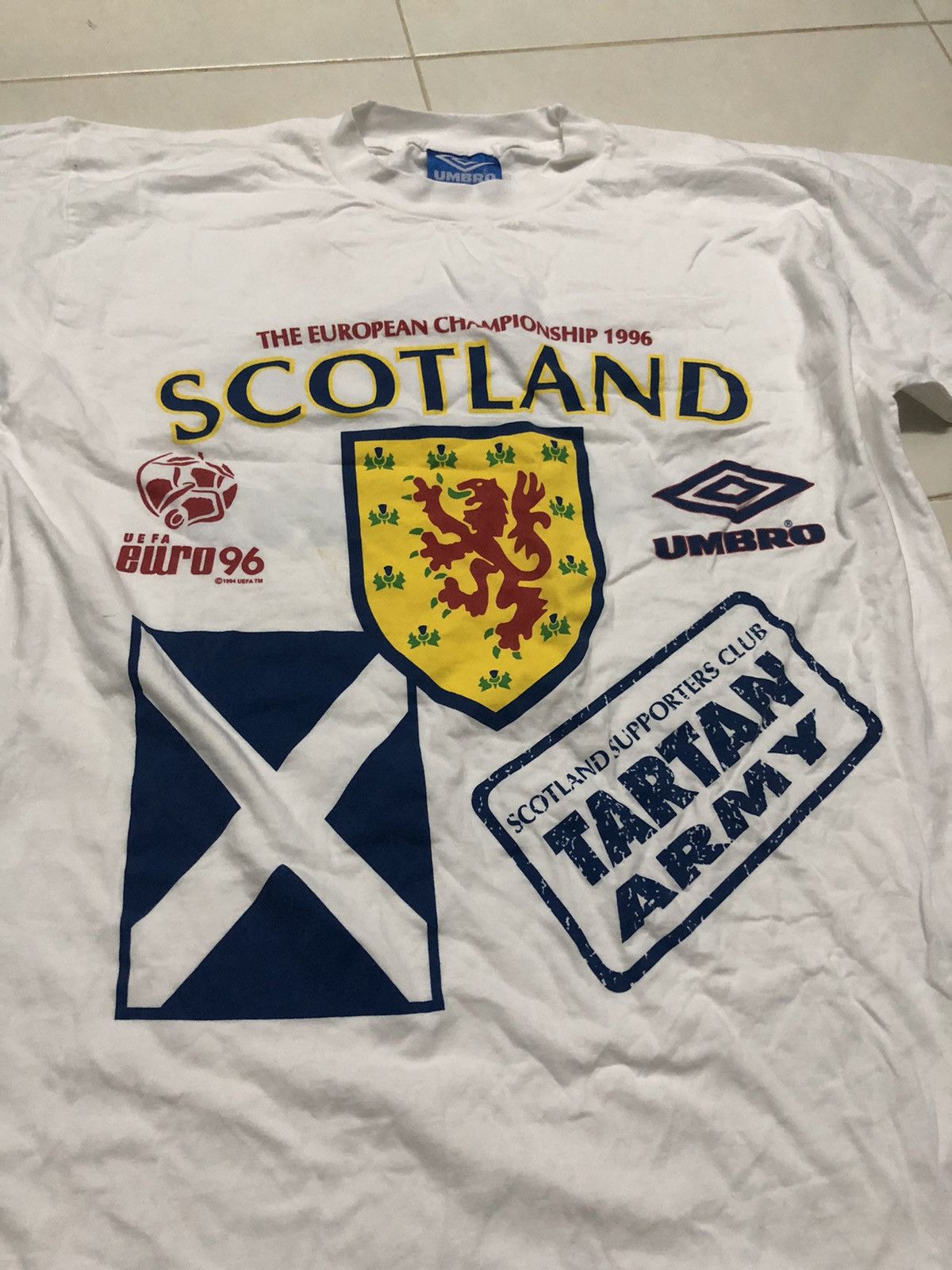 Umbro × Vintage Vintage 1994 Ueropean Championship Scotland Umbro T-Shirt Size US M / EU 48-50 / 2 - 2 Thumbnail