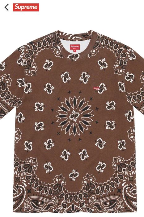 Supreme Banner Tee 'Brown