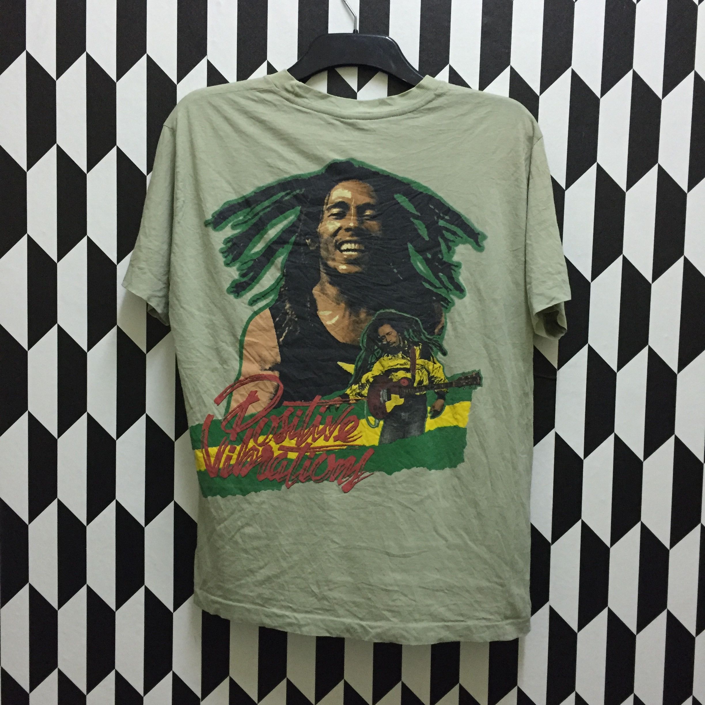 Vintage Vintage Bob Marley by Positive Vibrations T Shirt Bob Marley ...