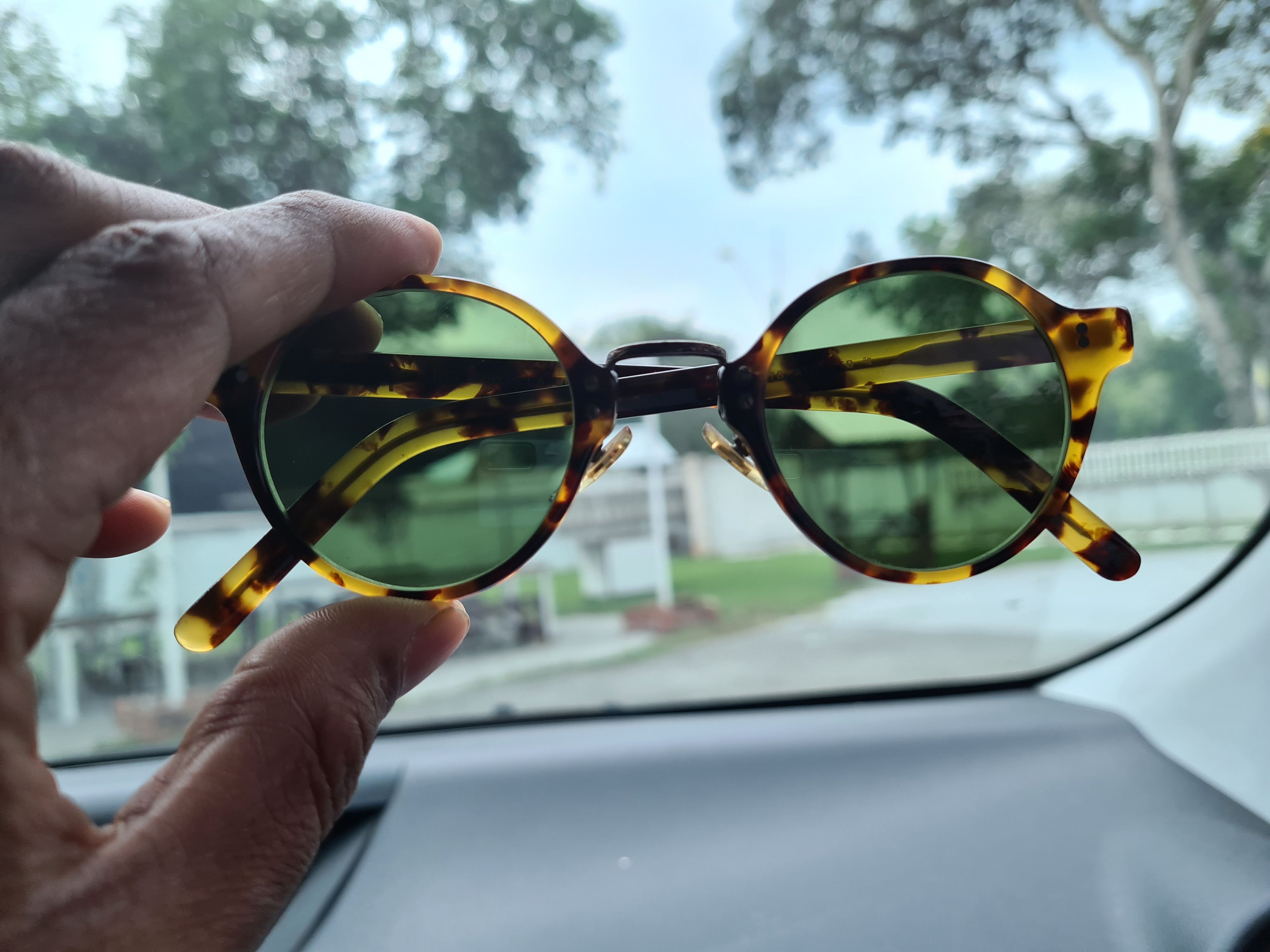 Lunettes De Soleil Oliver Peoples Whistle - Modèle Porté Par Brad Pitt Dans Ocean's 11 - Vintage Japon