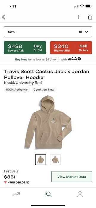 Travis Scott Cactus Jack x Jordan Pullover Hoodie