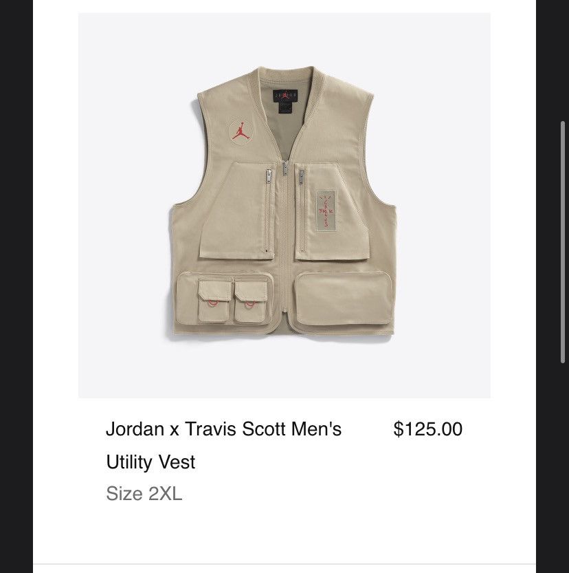 Travis Scott Cactus Jack Air Jordan Utility Vest - Size
