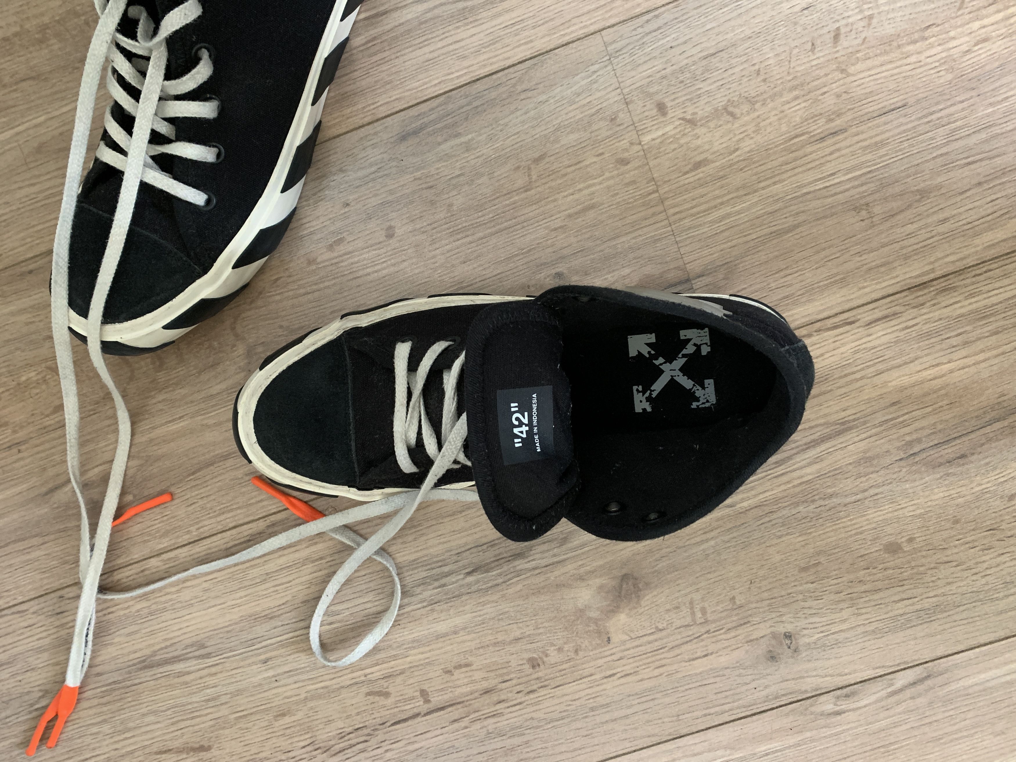 Off White Off white vulcanized sneakers converse look alike Grailed