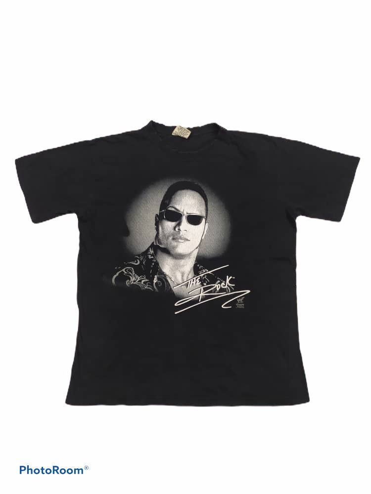 Vintage Vintage WWF The Rock world Wrestling Federstion T-Shirt Size US M / EU 48-50 / 2 - 1 Thumbnail